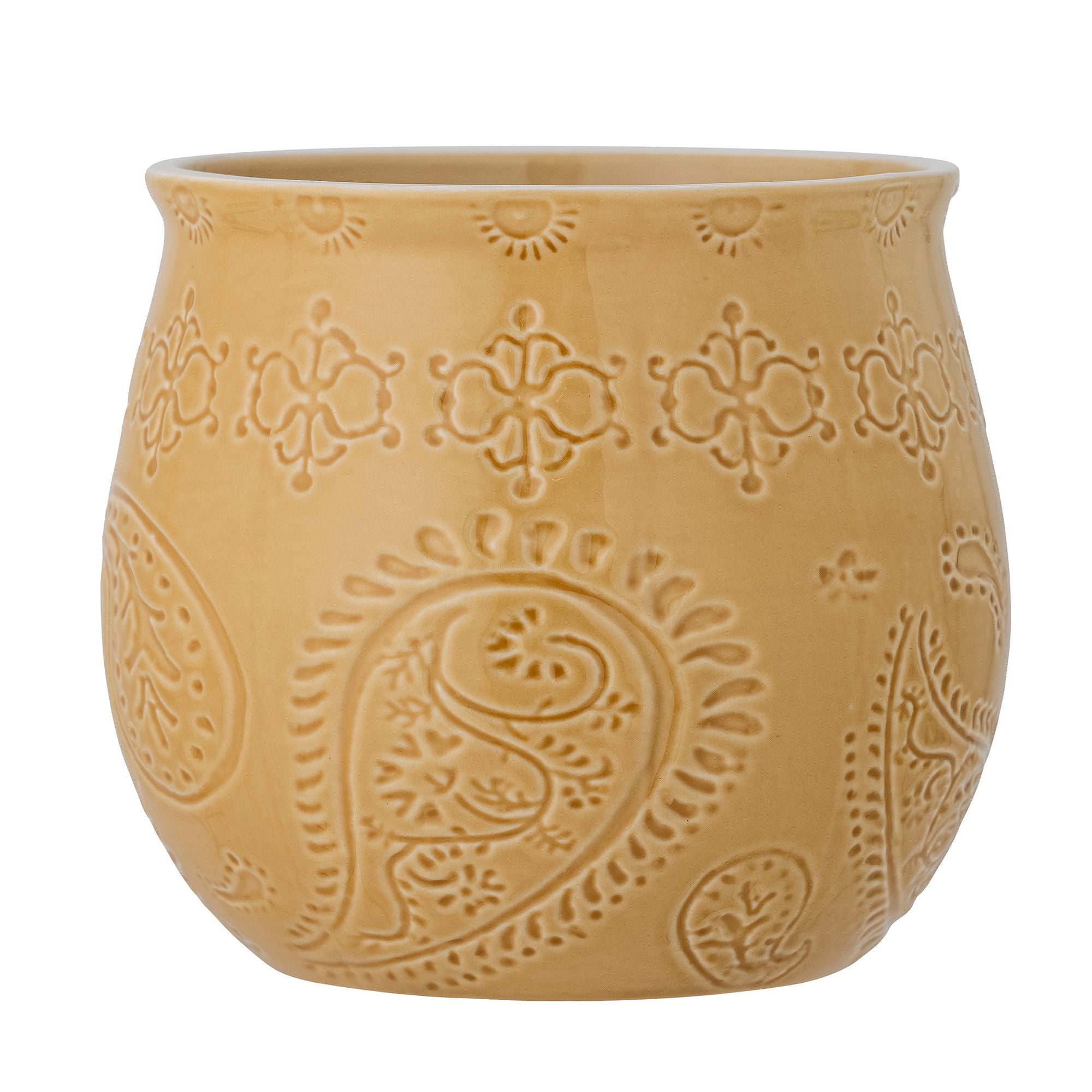 [product_category]-Bloomingville Rani Flowerpot, Yellow, Stoneware-Bloomingville-5711173297566-82054218-BLO-2