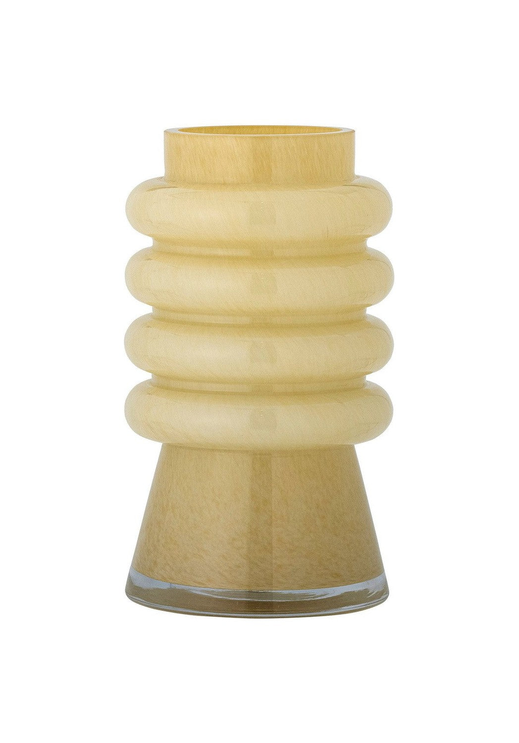 Bloomingville Sahara Vase, Gelb, Glas