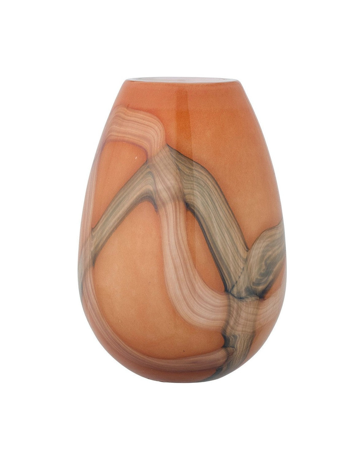 Vaso de xale de Bloomingville, laranja, vidro