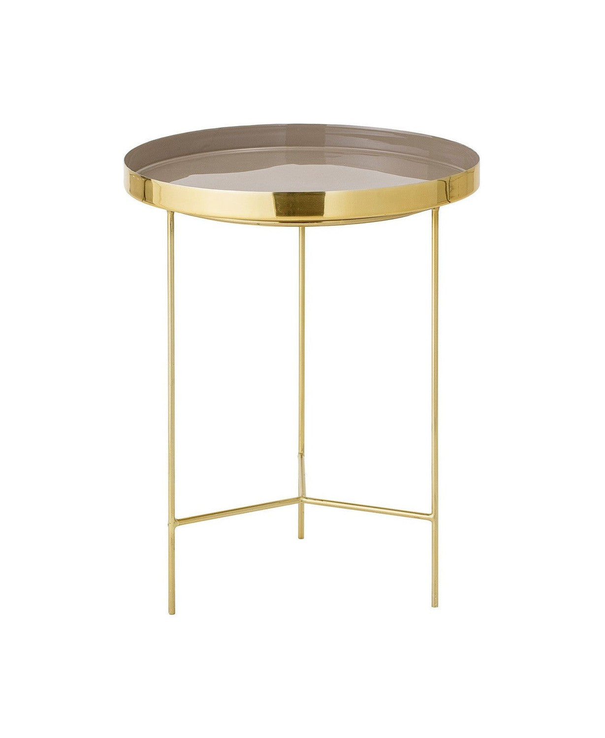 Table de plateau Sola Bloomingville, marron, aluminium