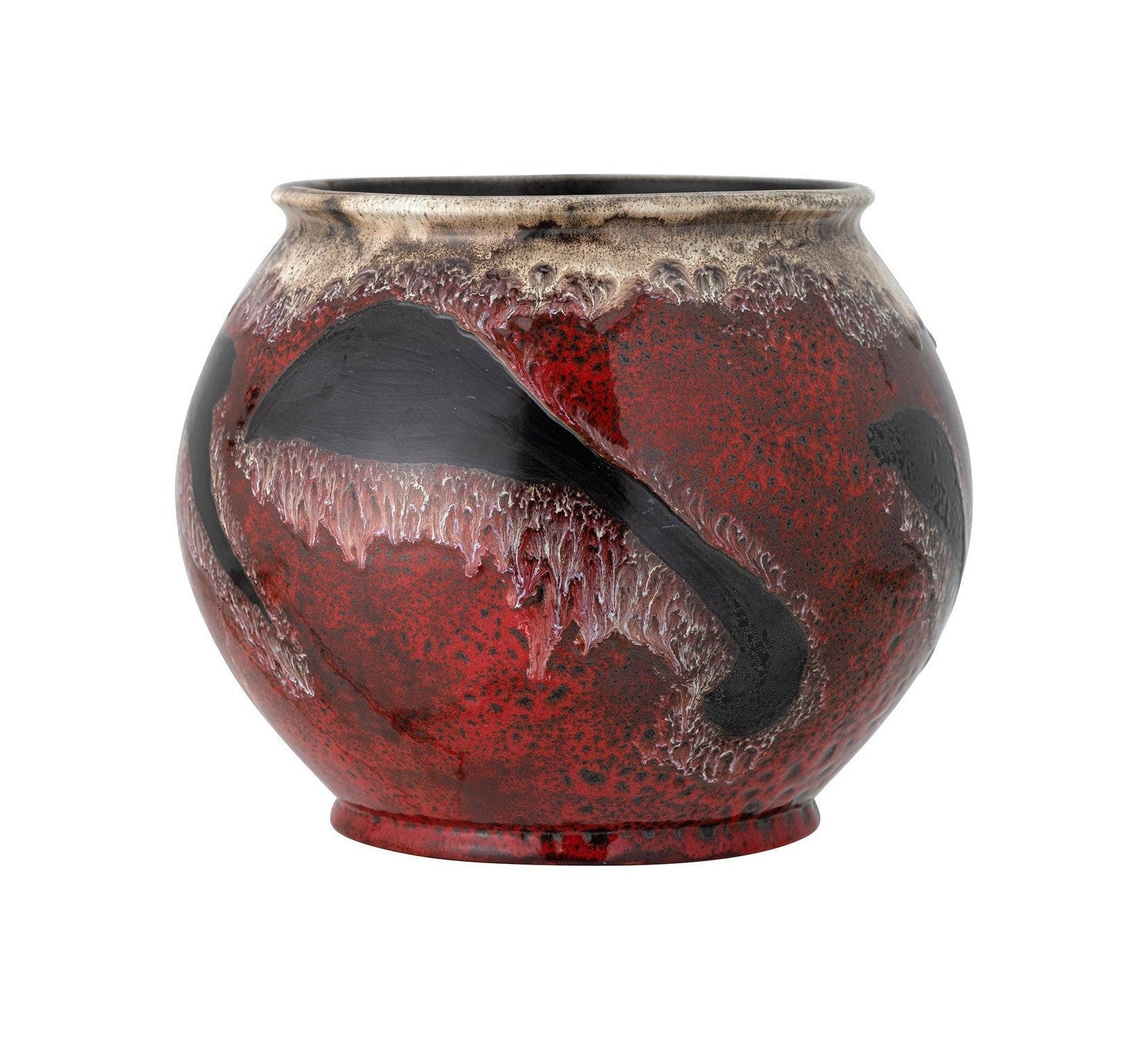 Bloomingville Souha Flowerpot, rood, steengoed