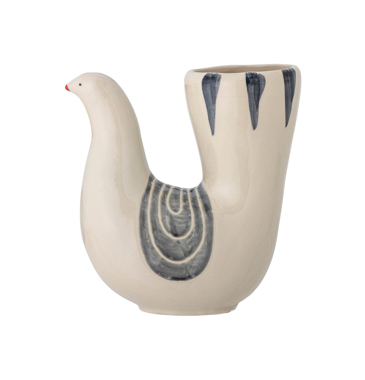 Vase Trudy de Bloomingville, blanco, gres