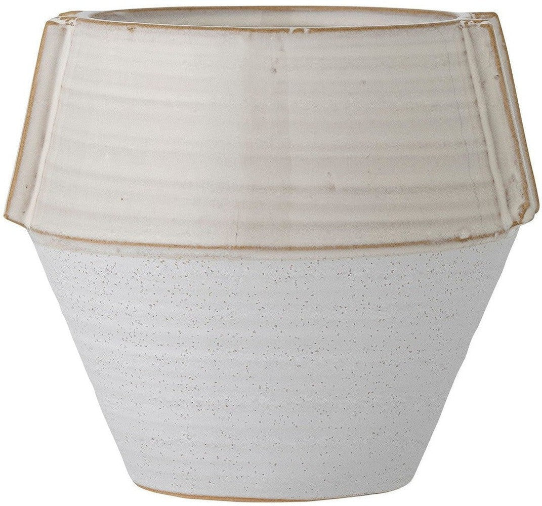 [product_category]-Bloomingville Zaki Flowerpot, White, Stoneware-Bloomingville-5711173295012-82057489-BLO-1