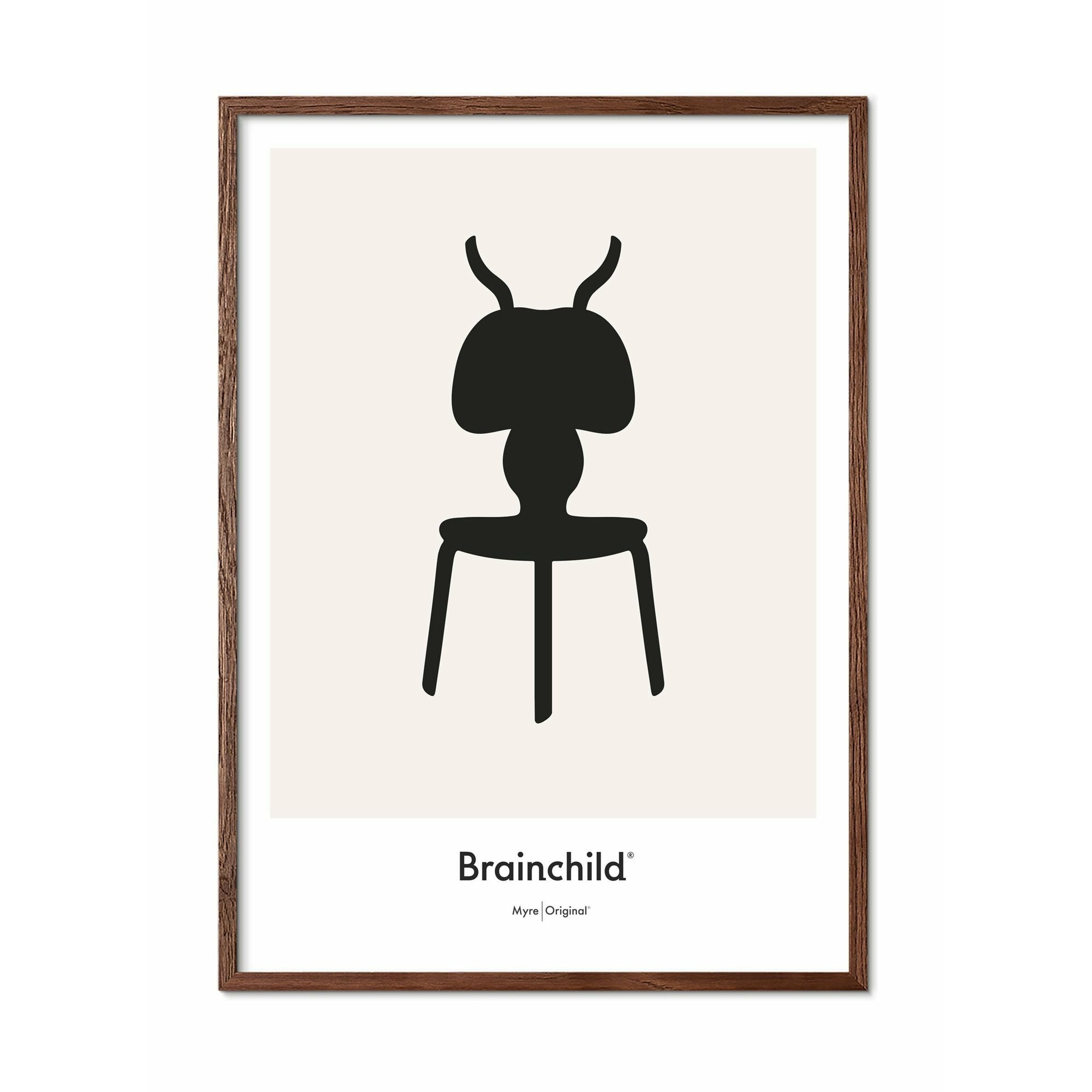 [product_category]-Brainchild Ant Design Icon Poster, Frame Made Of Dark Wood 30 X40 Cm, Grey-Brainchild-IG-41002-B-BRA-1