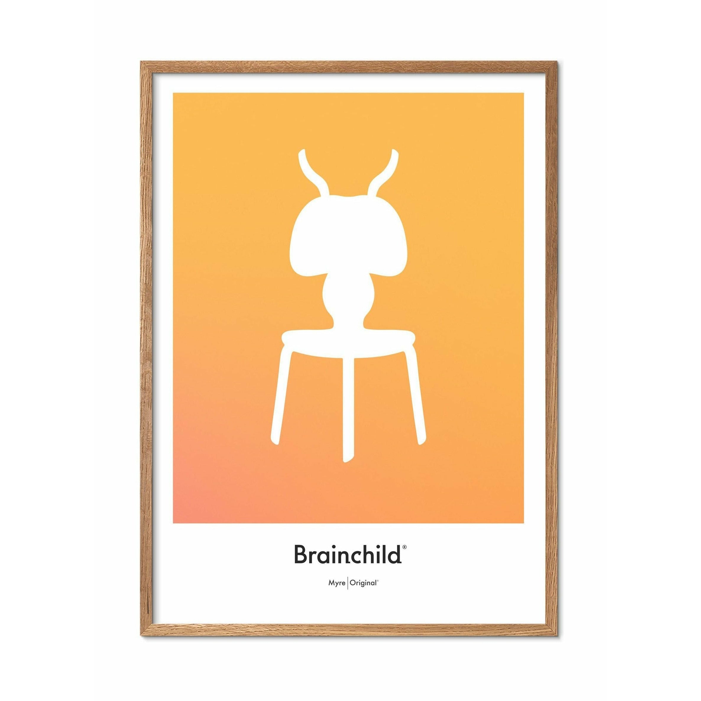 [product_category]-Brainchild Ant Design Icon Poster, Frame Made Of Light Wood 30 X40 Cm, Yellow-Brainchild-IF-41002-A-BRA-1