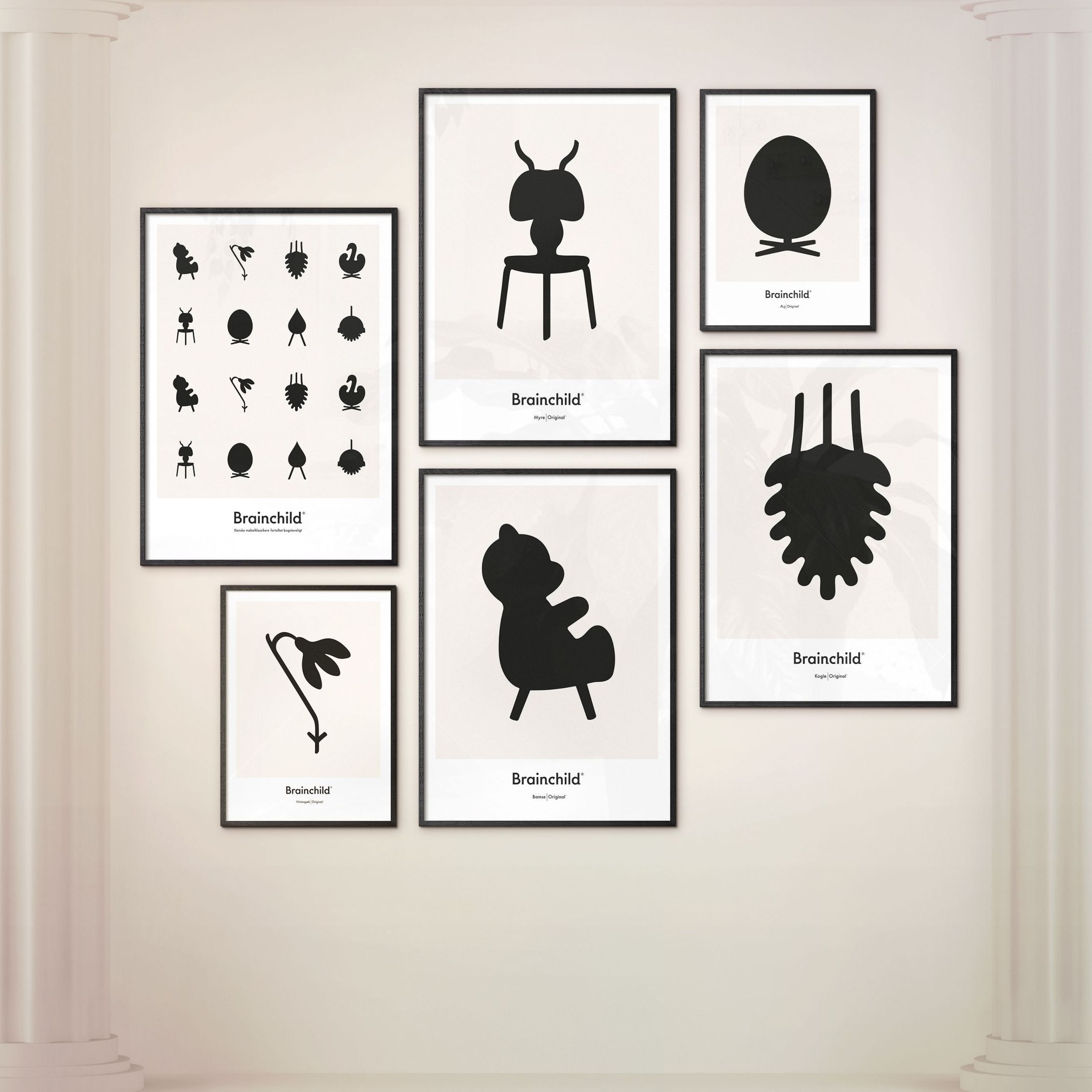 [product_category]-Brainchild Ant Design Icon Poster, Frame Made Of Light Wood A5, Grey-Brainchild-IG-41001-A-BRA-10