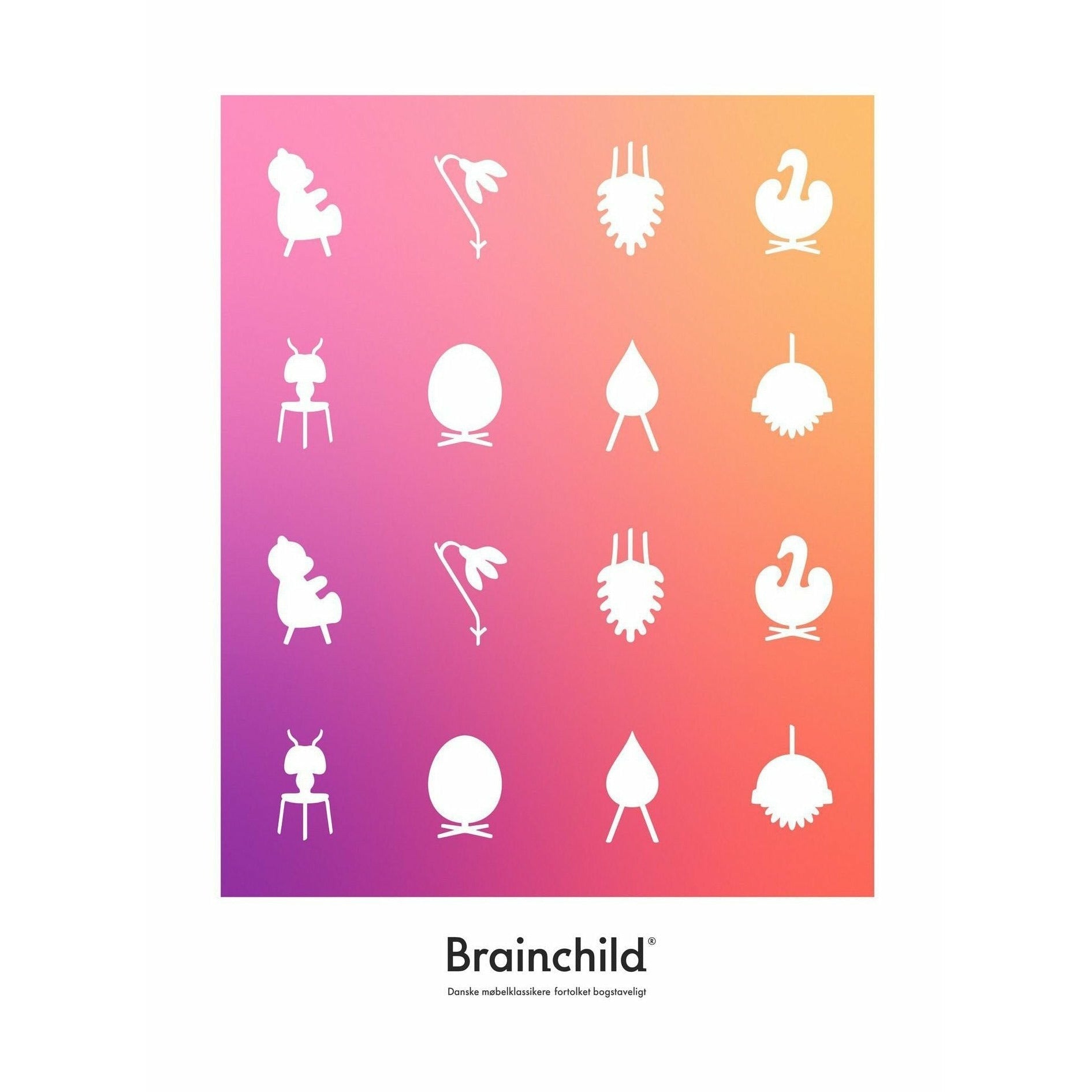 [product_category]-Brainchild Design Icon Poster Without Frame 50x70 Cm, Color-Brainchild-IF-00003-BRA-1