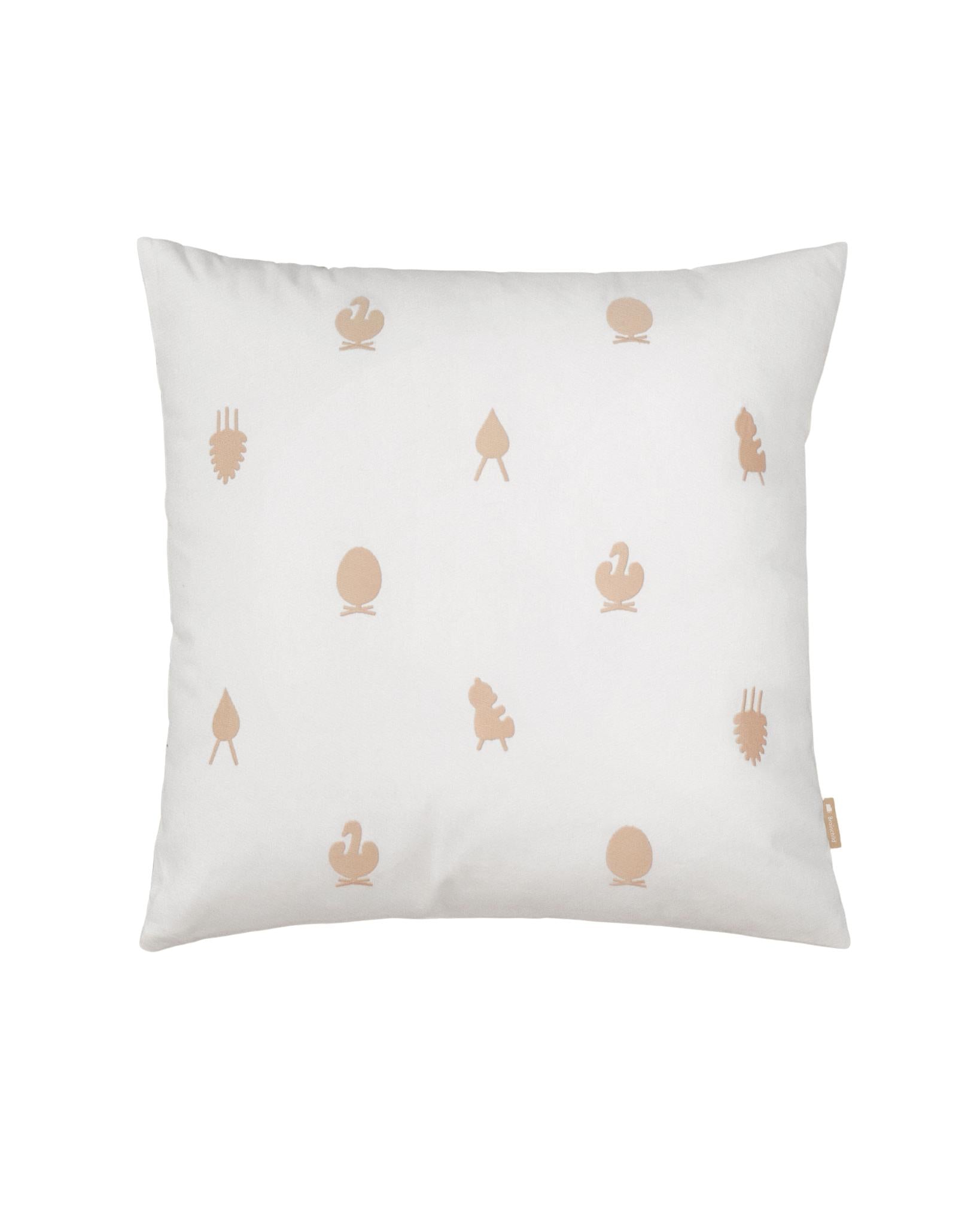 Plaushild Designikoner Sofá Cushion 50x50 cm, blanco