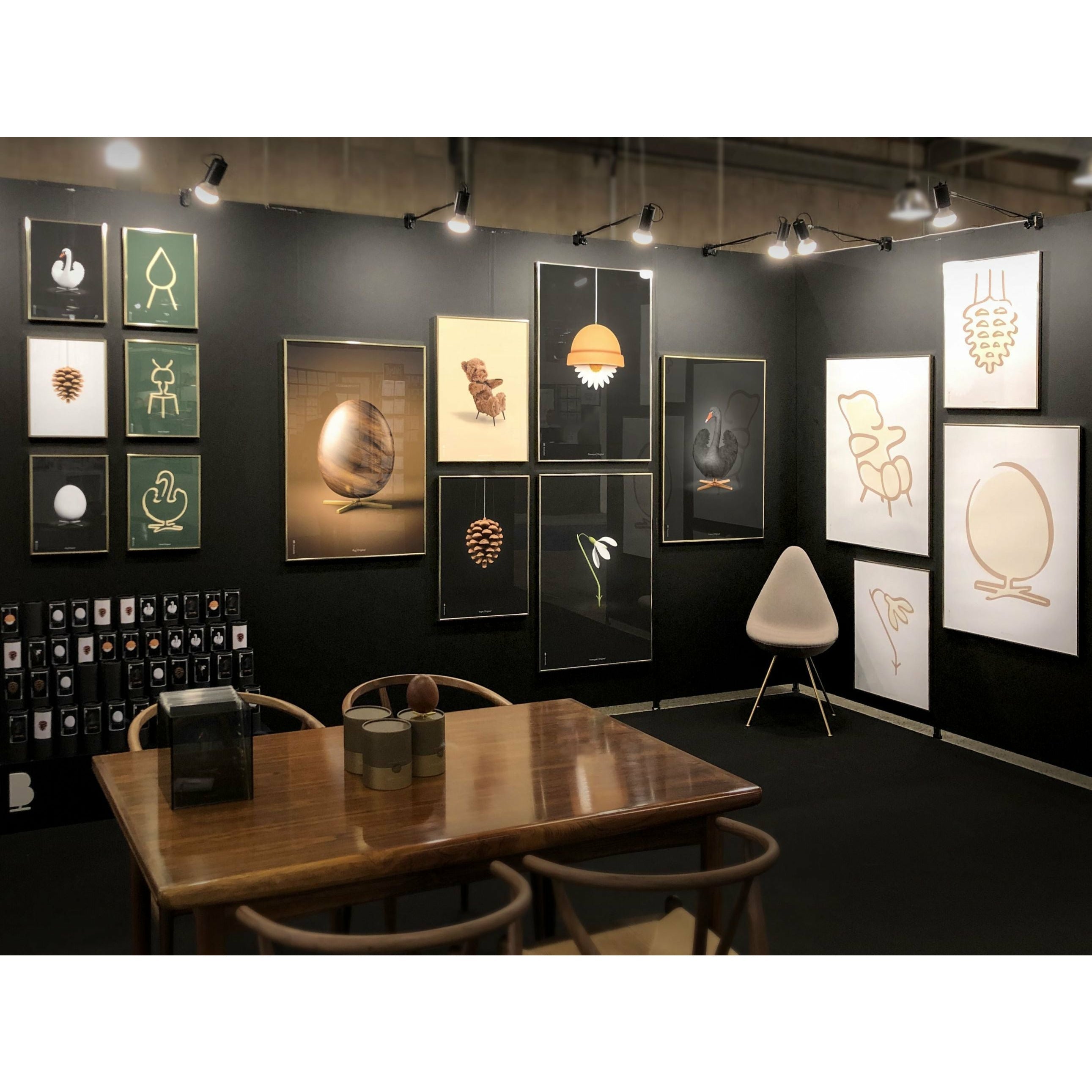 [product_category]-Brainchild Egg Classic Poster, Frame Made Of Light Wood A5, Black Background-Brainchild-12001-A-BRA-7