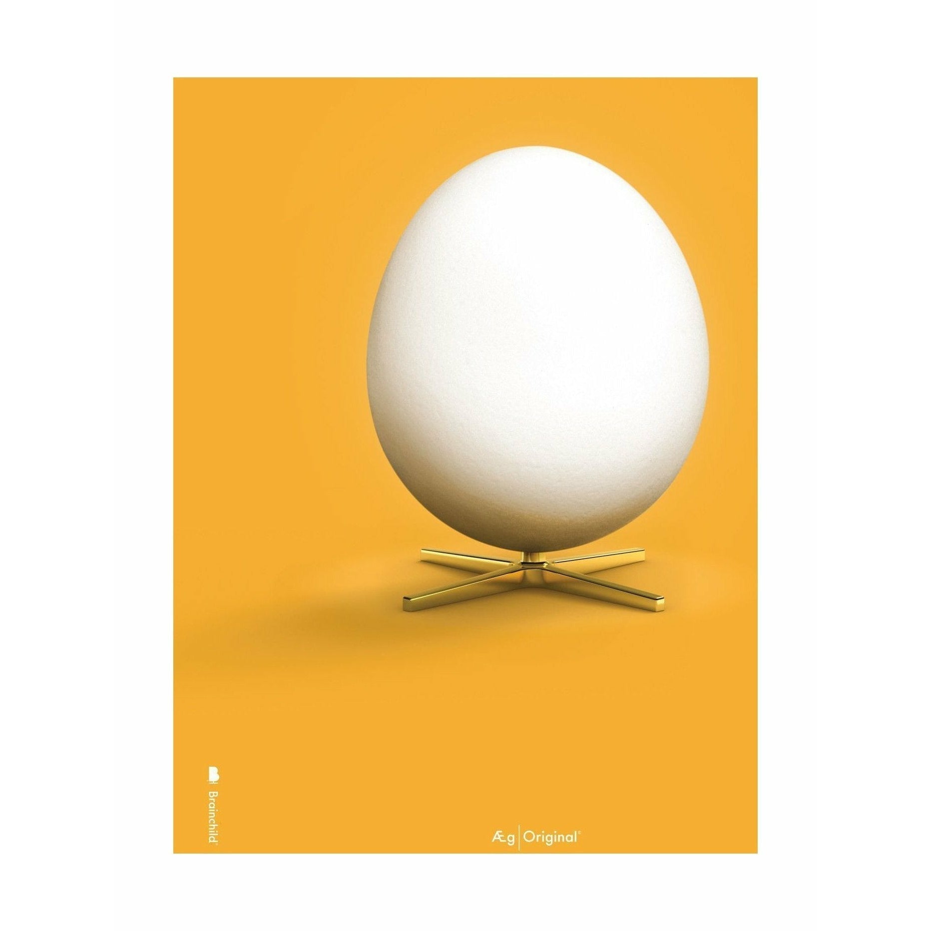 Brainchild Egg Classic Poster ohne Rahmen 50 x70 cm, gelber Hintergrund