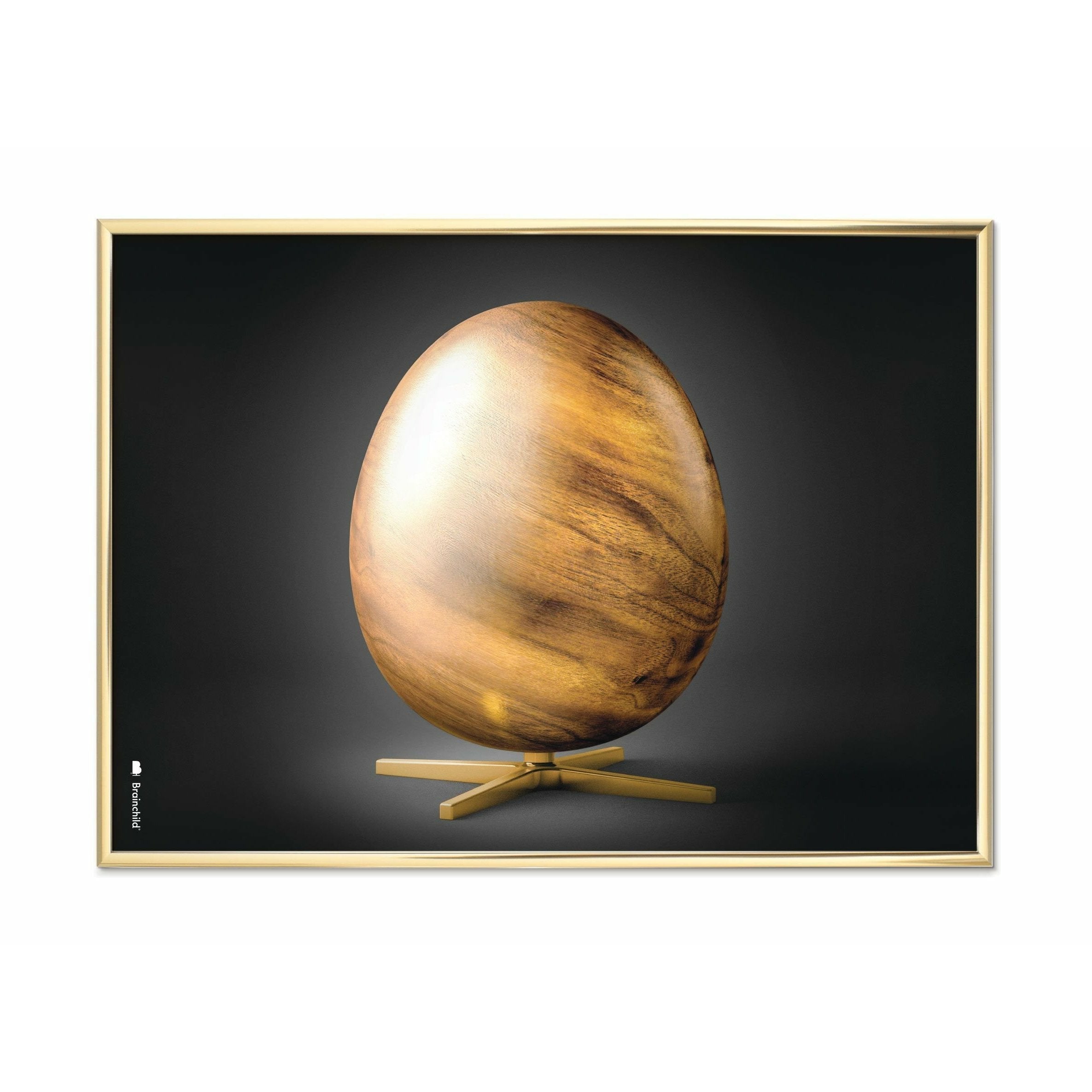 Brainchild Egg Cross Format Poster, Brass Frame 30x40 cm, sort