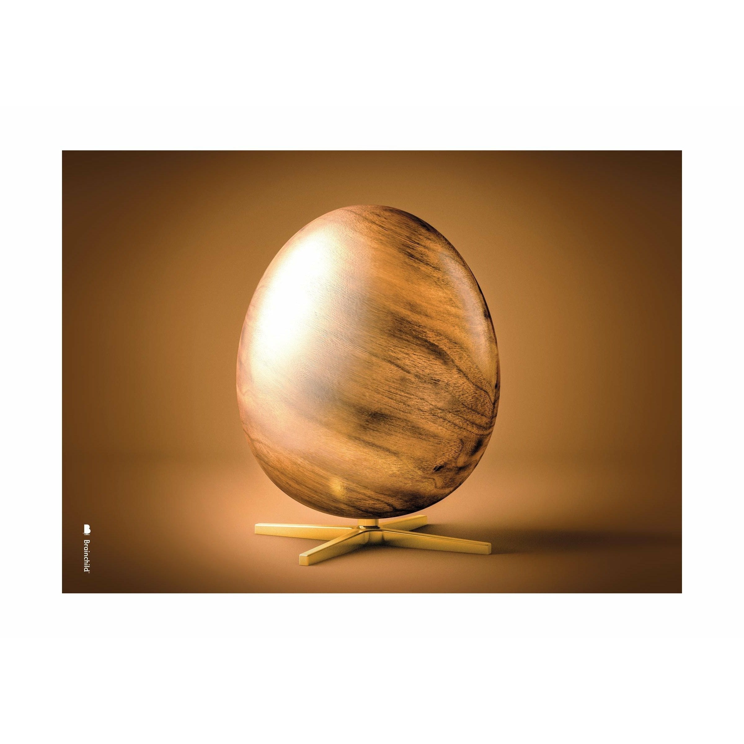 Brainchild Egg Cross Format Poster uden ramme 30 x40 cm, brun