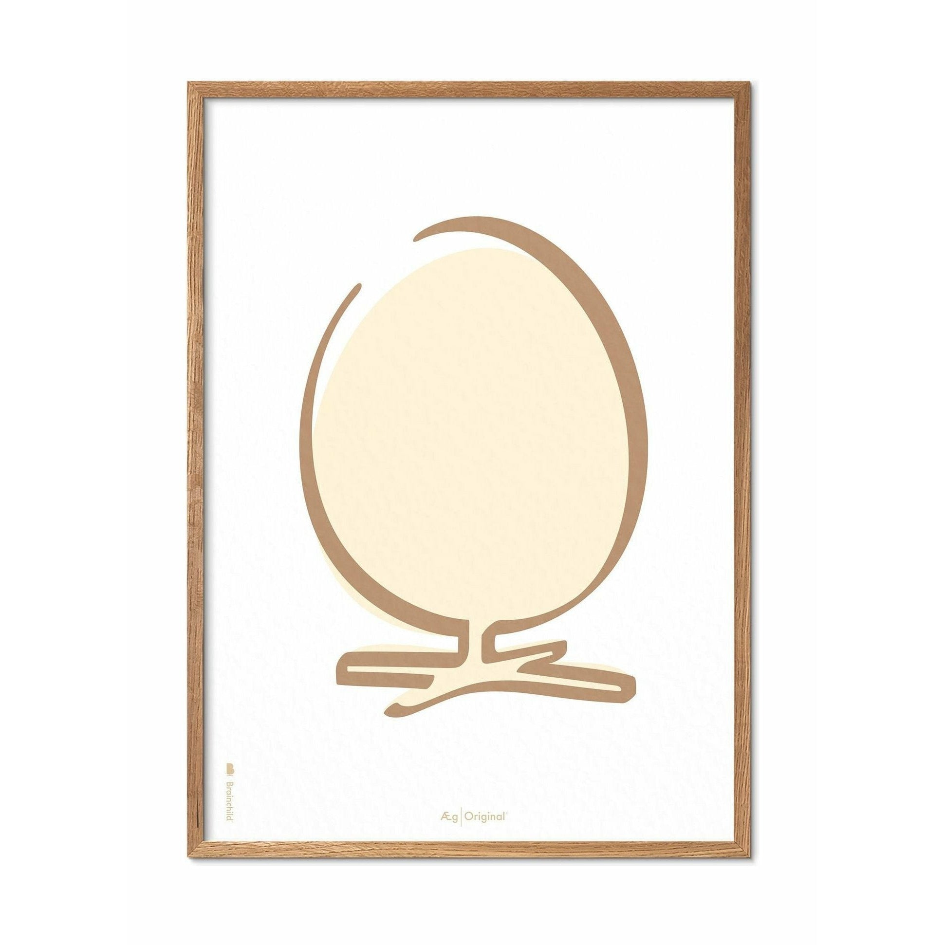 [product_category]-Brainchild Egg Line Poster, Frame Made Of Light Wood A5, White Background-Brainchild-SH-11001-A-BRA-1