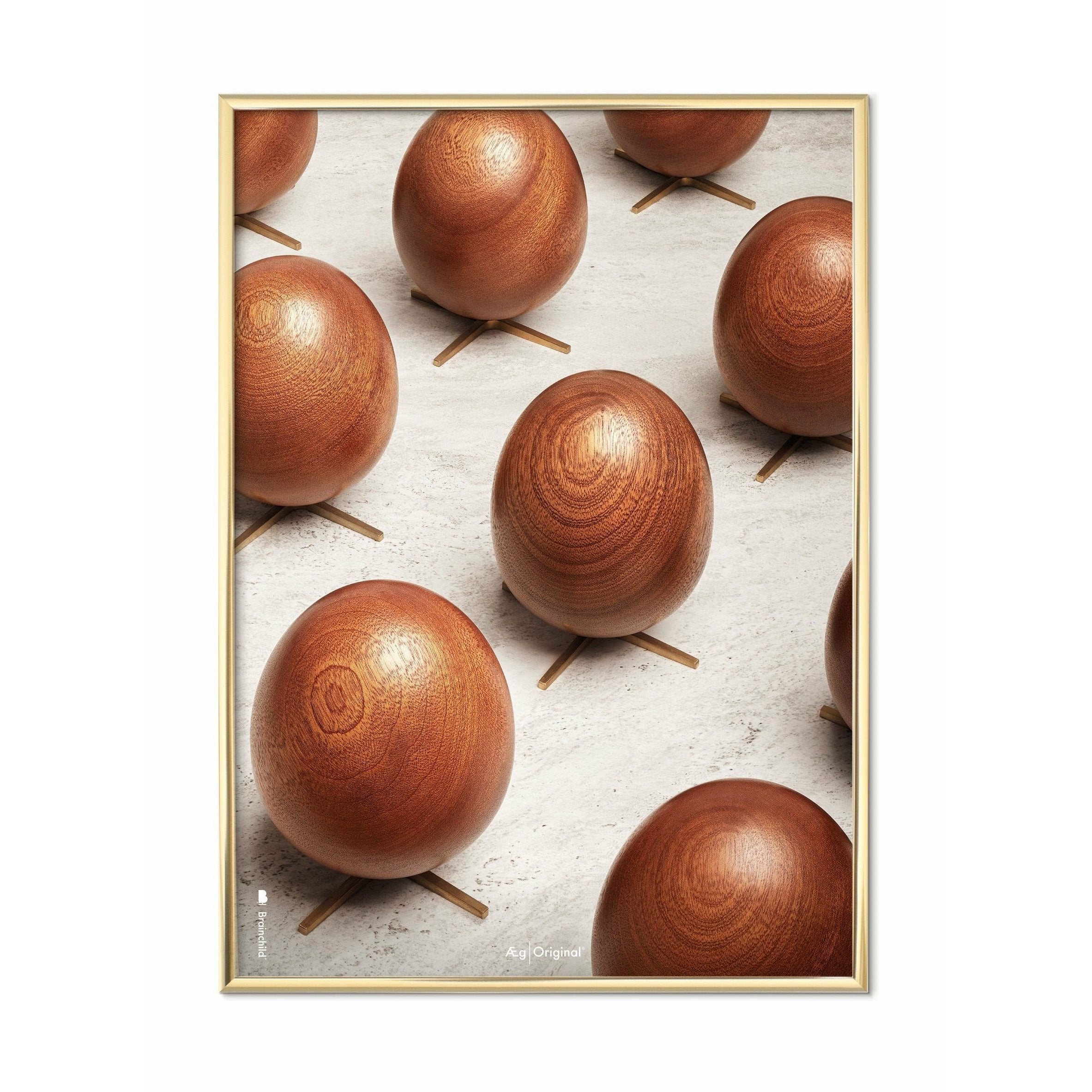 Brainchild Egg Parade Poster, Brass Colored Frame, 30 X40 Cm