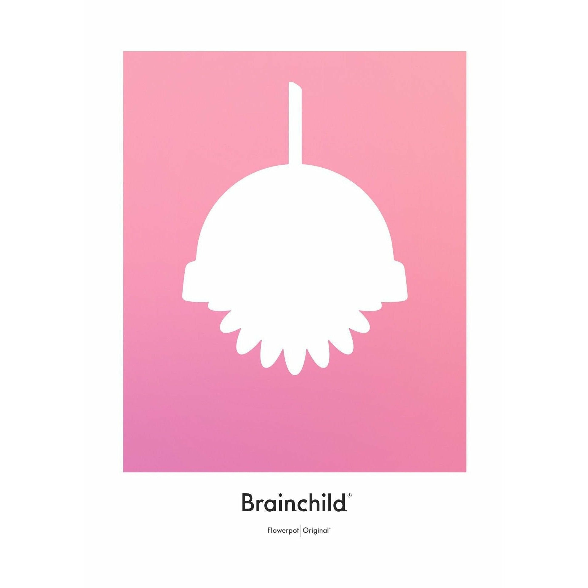 [product_category]-Brainchild Flowerpot Design Icon Poster Without Frame 70 X100 Cm, Pink-Brainchild-IF-81004-BRA-1