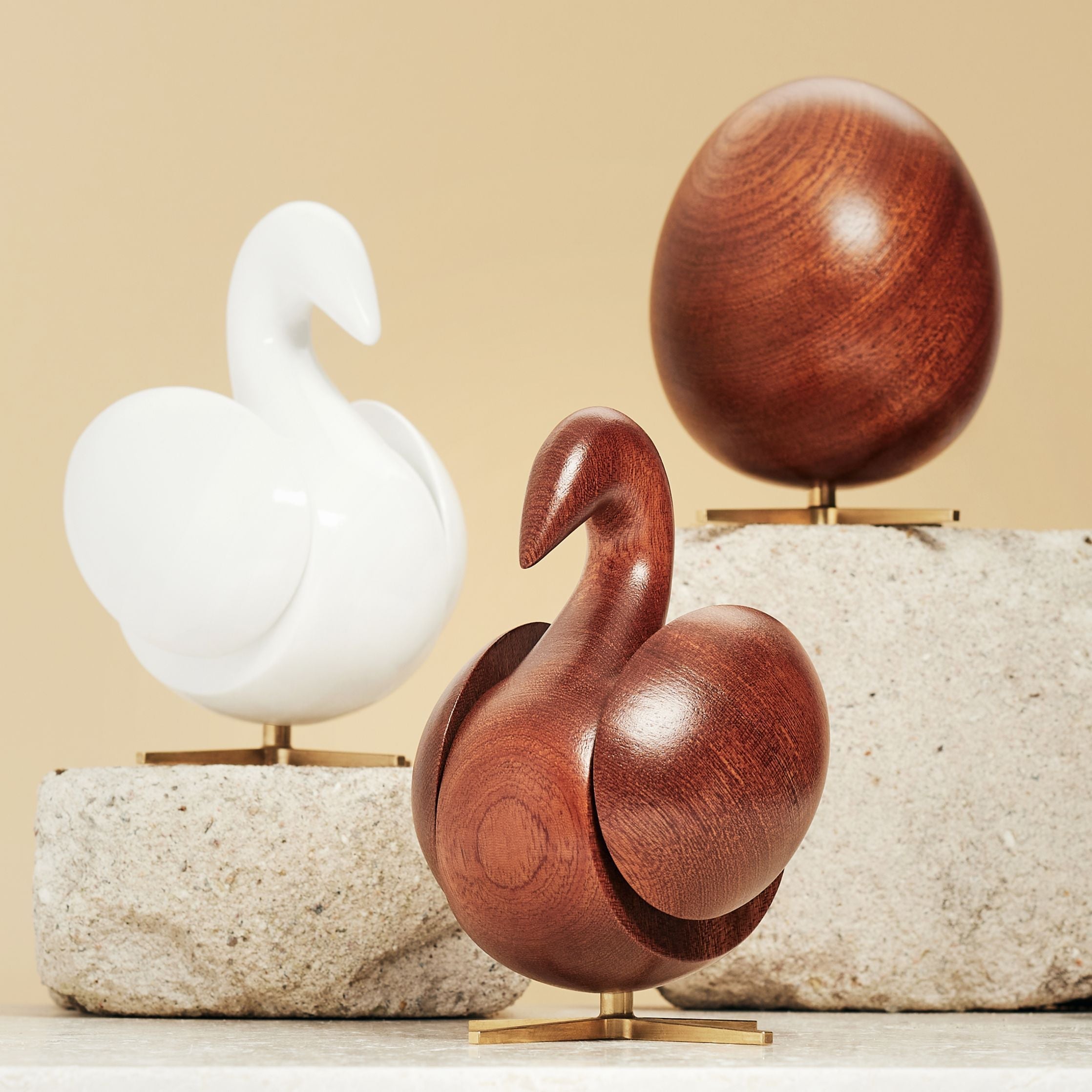 [product_category]-Brainchild Of The Swan Wooden Figure Mahogany, Brass Base-Brainchild-5713713017986-2001-BRA-11