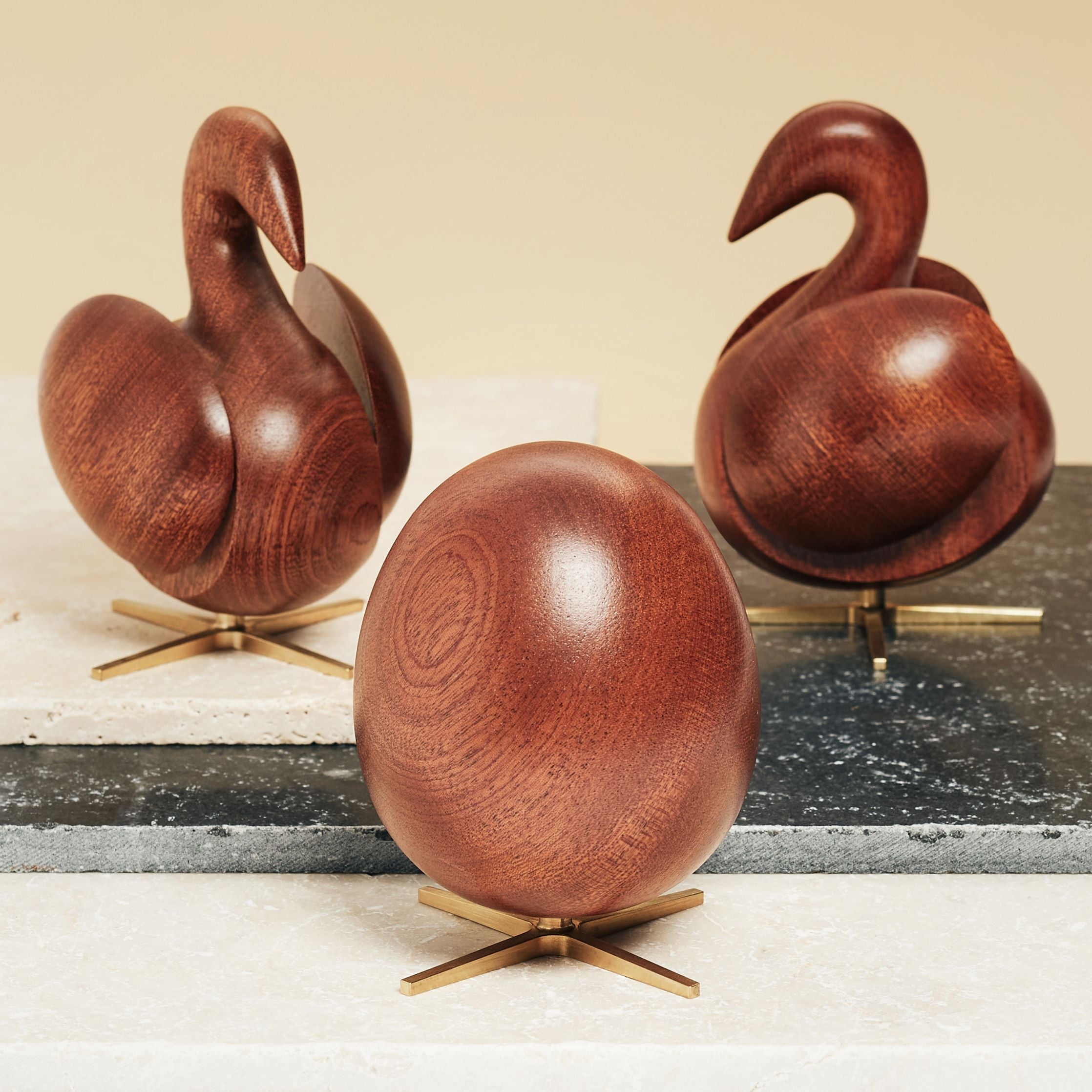 [product_category]-Brainchild Of The Swan Wooden Figure Mahogany, Brass Base-Brainchild-5713713017986-2001-BRA-14