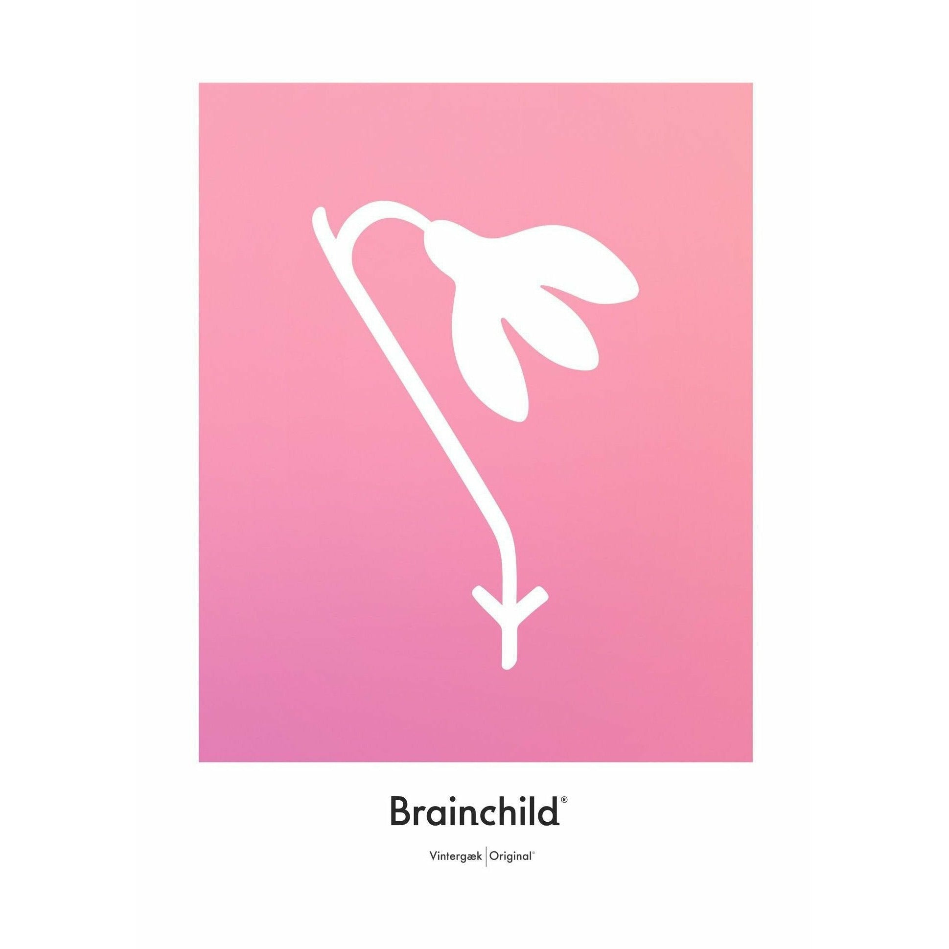 [product_category]-Brainchild Snowdrop Design Icon Poster Without Frame 70 X100 Cm, Pink-Brainchild-IF-61004-BRA-1