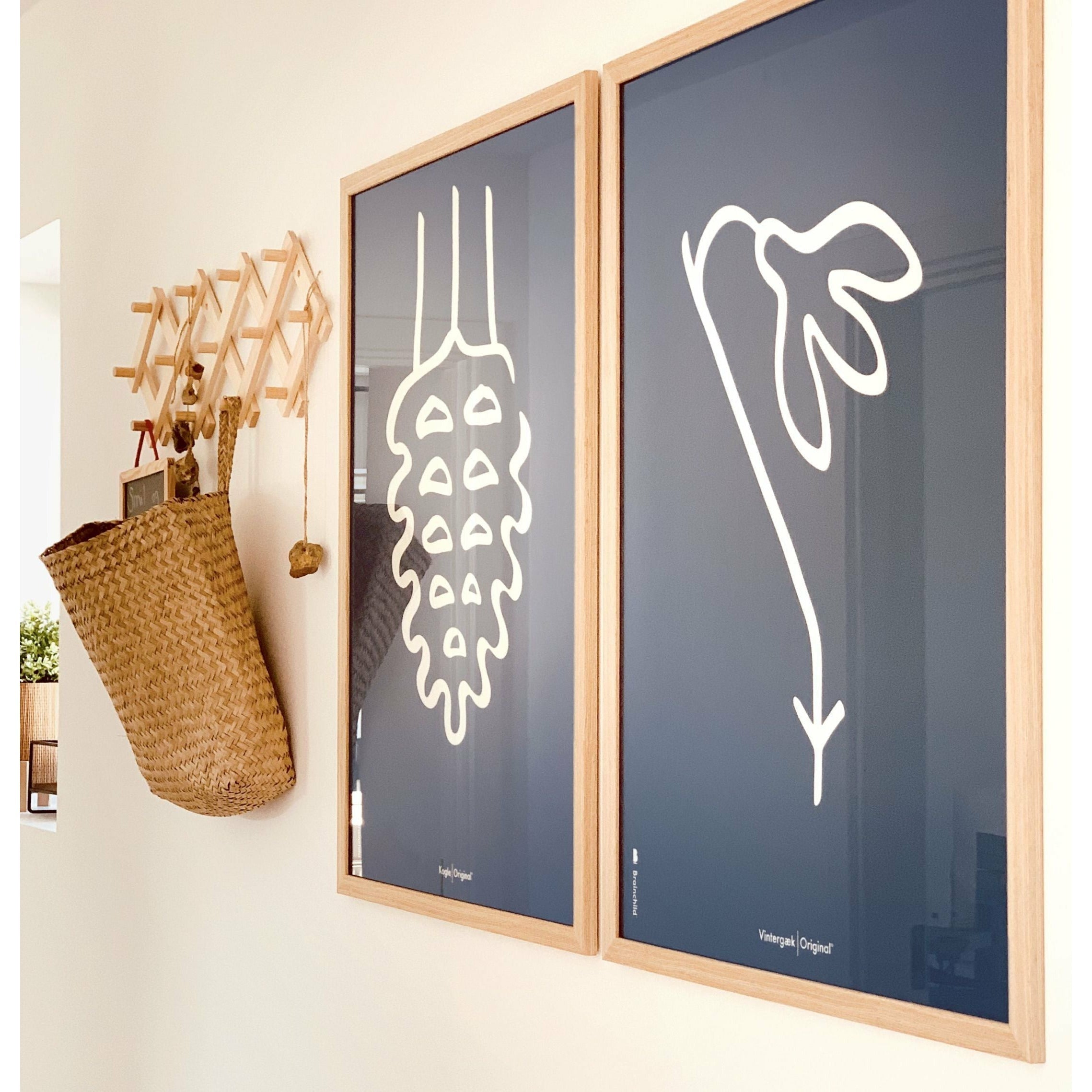 [product_category]-Brainchild Snowdrop Line Poster Without Frame 50 X70 Cm, Blue Background-Brainchild-5713713200950-B-61003-BRA-4