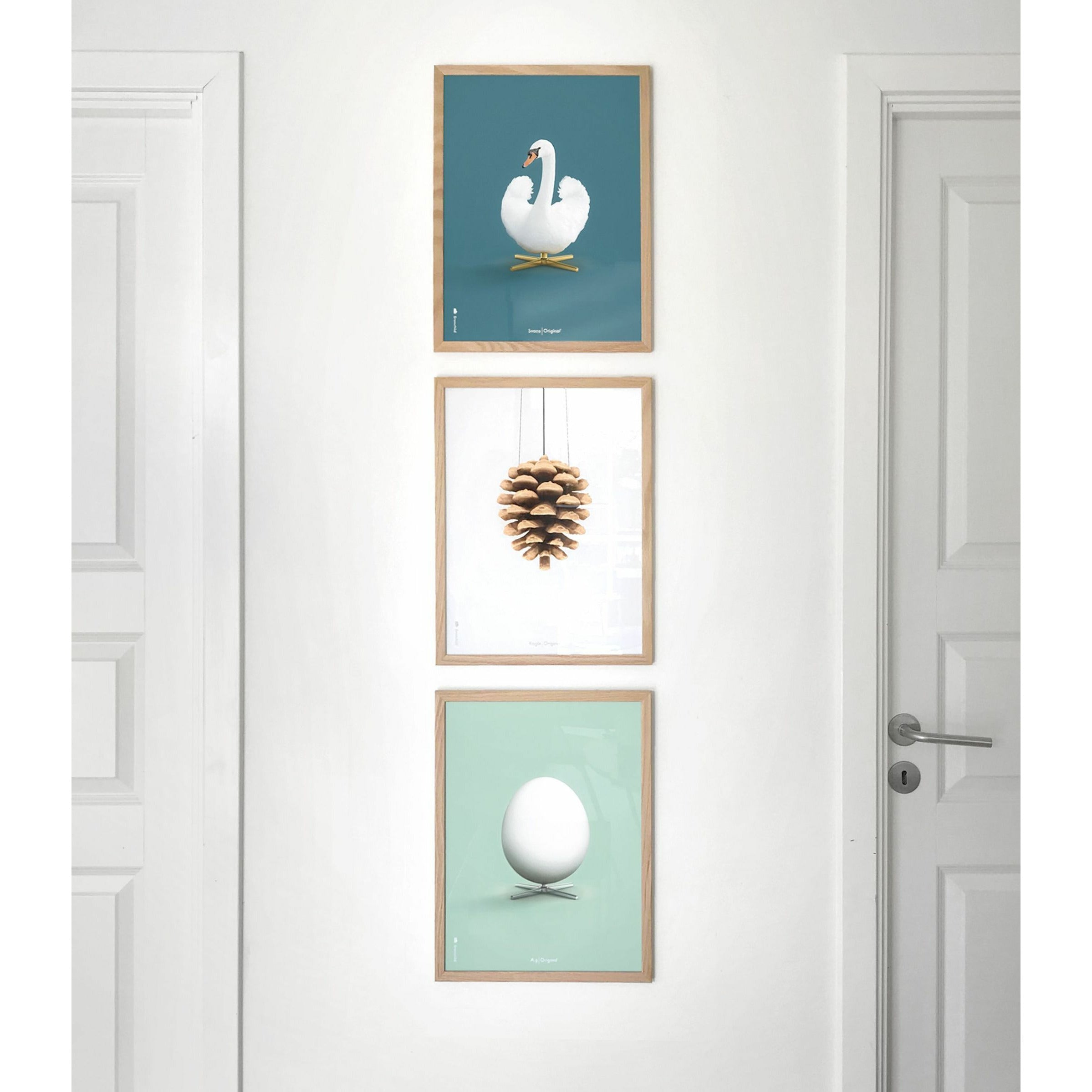 [product_category]-Brainchild Swan Classic Poster, Brass Colored Frame 50 X70 Cm, Kerosene Blue Background-Brainchild-34003-D-BRA-5