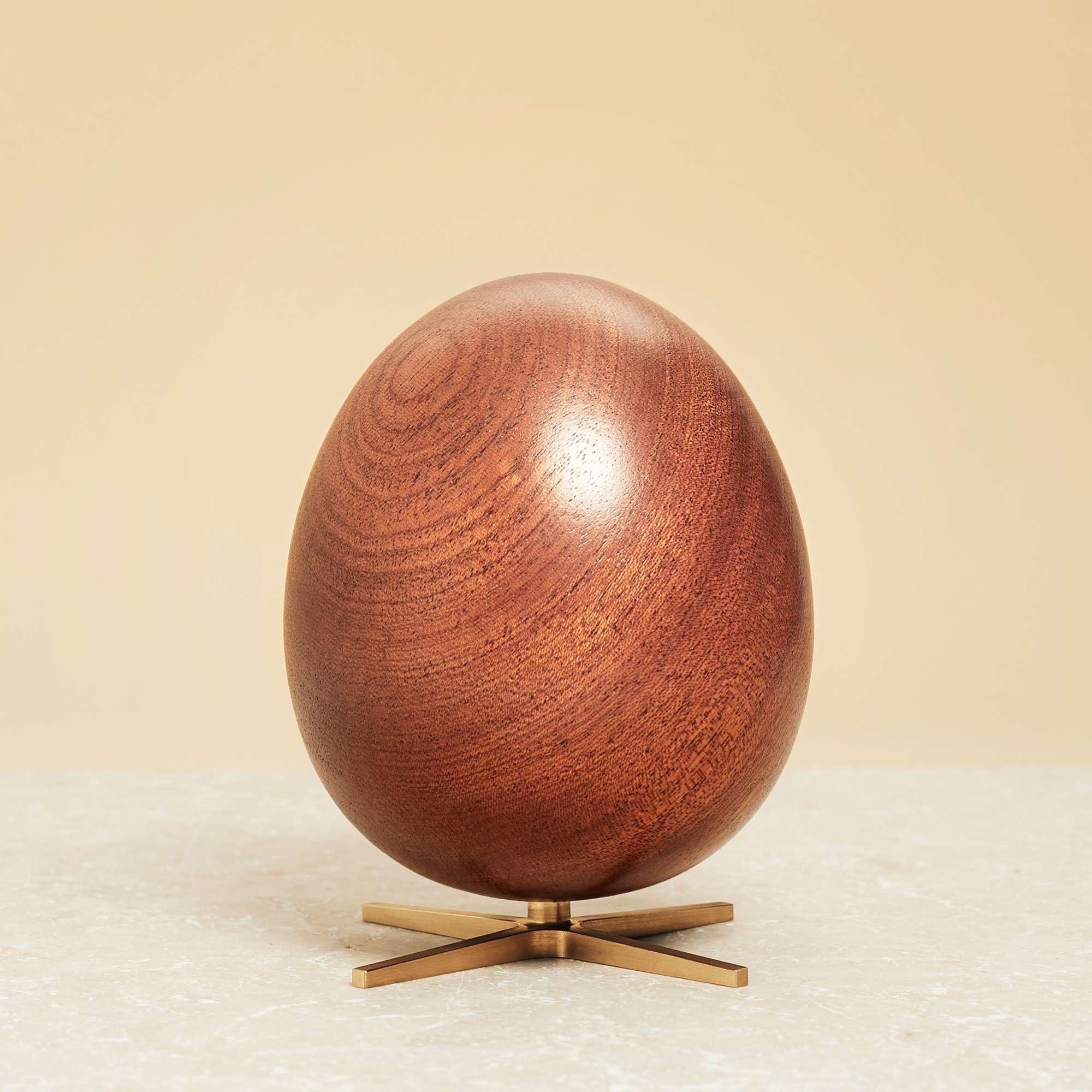 [product_category]-Brainchild The Egg Wooden Figure Mahogany, Brass Base-Brainchild-1001-BRA-2