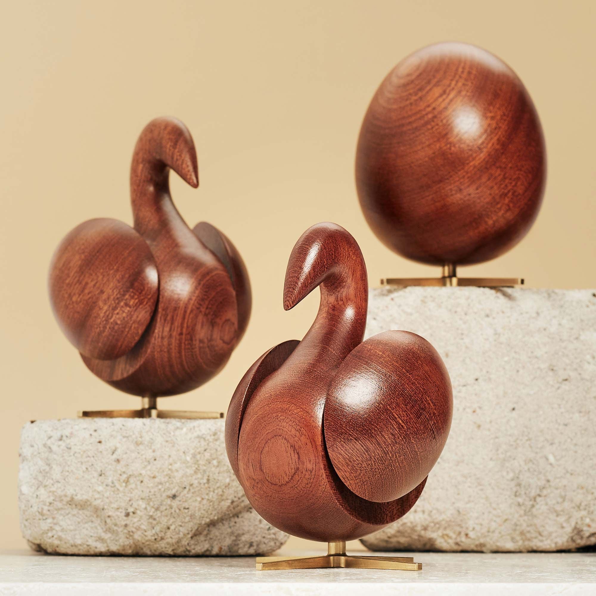 [product_category]-Brainchild The Egg Wooden Figure Mahogany, Brass Base-Brainchild-1001-BRA-4