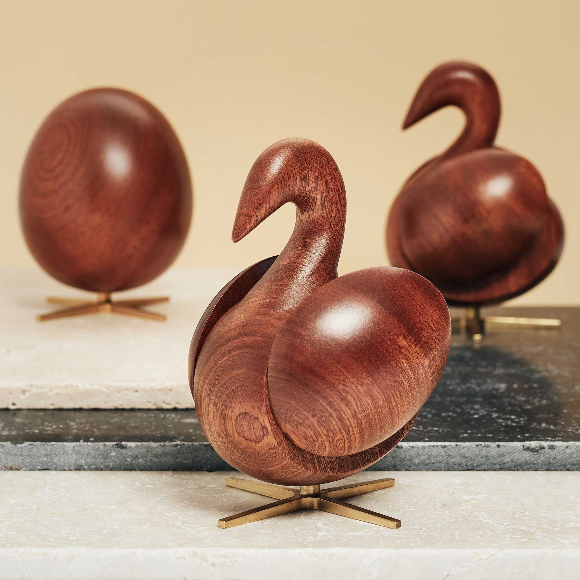 [product_category]-Brainchild The Egg Wooden Figure Mahogany, Brass Base-Brainchild-1001-BRA-7