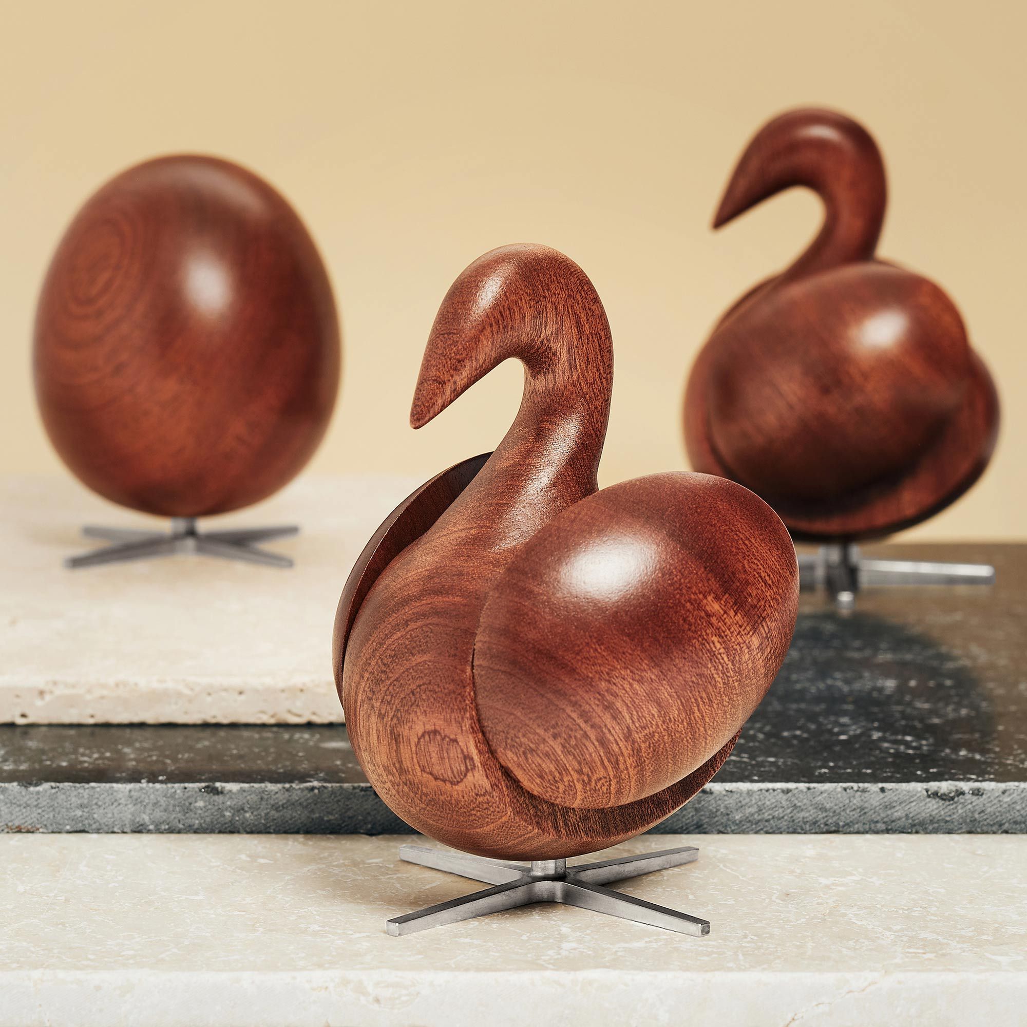 [product_category]-Brainchild The Egg Wooden Figure Mahogany, Steel Base-Brainchild-1002-BRA-4