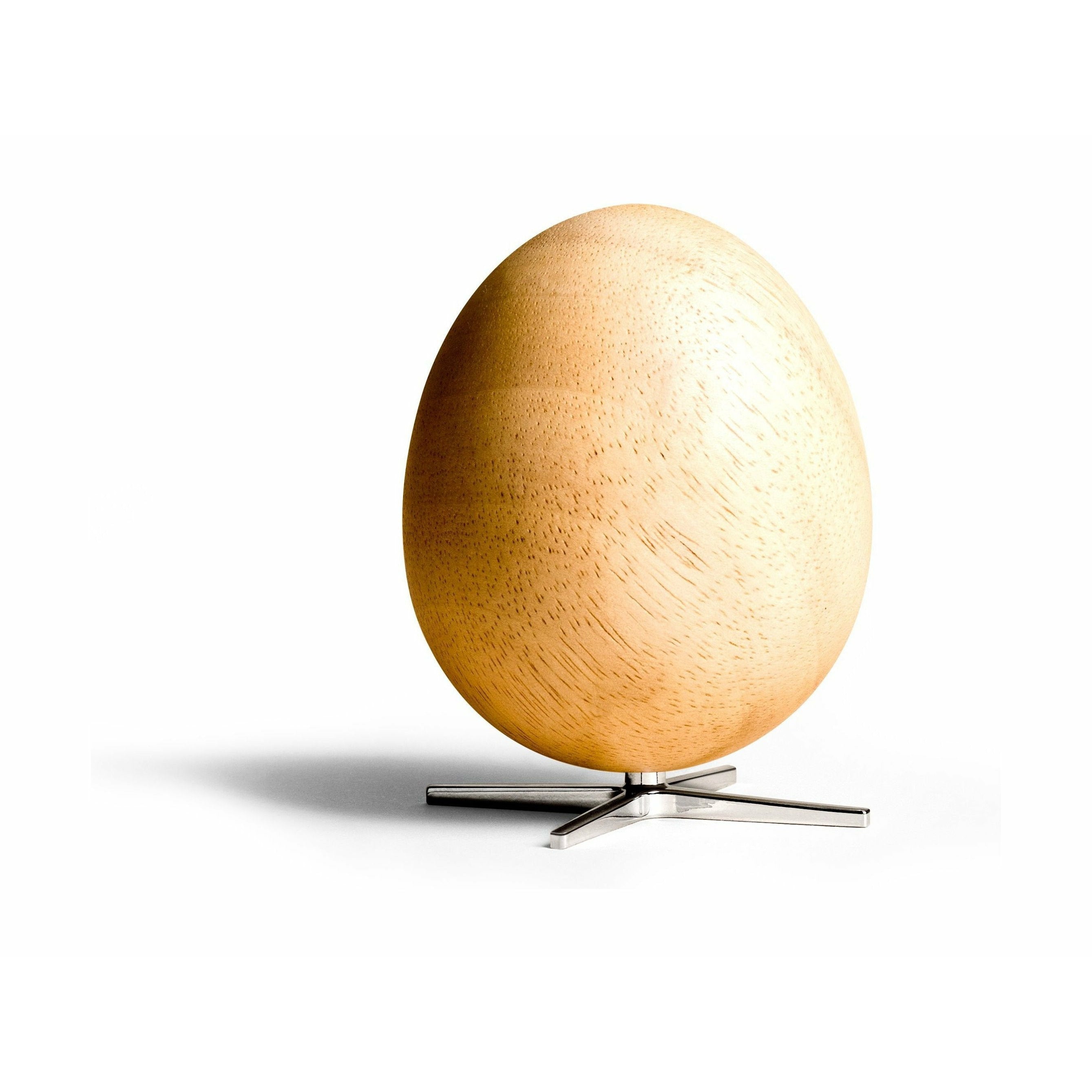 Brainchild The Egg Wooden Figure Oak, Silver Colored Foot