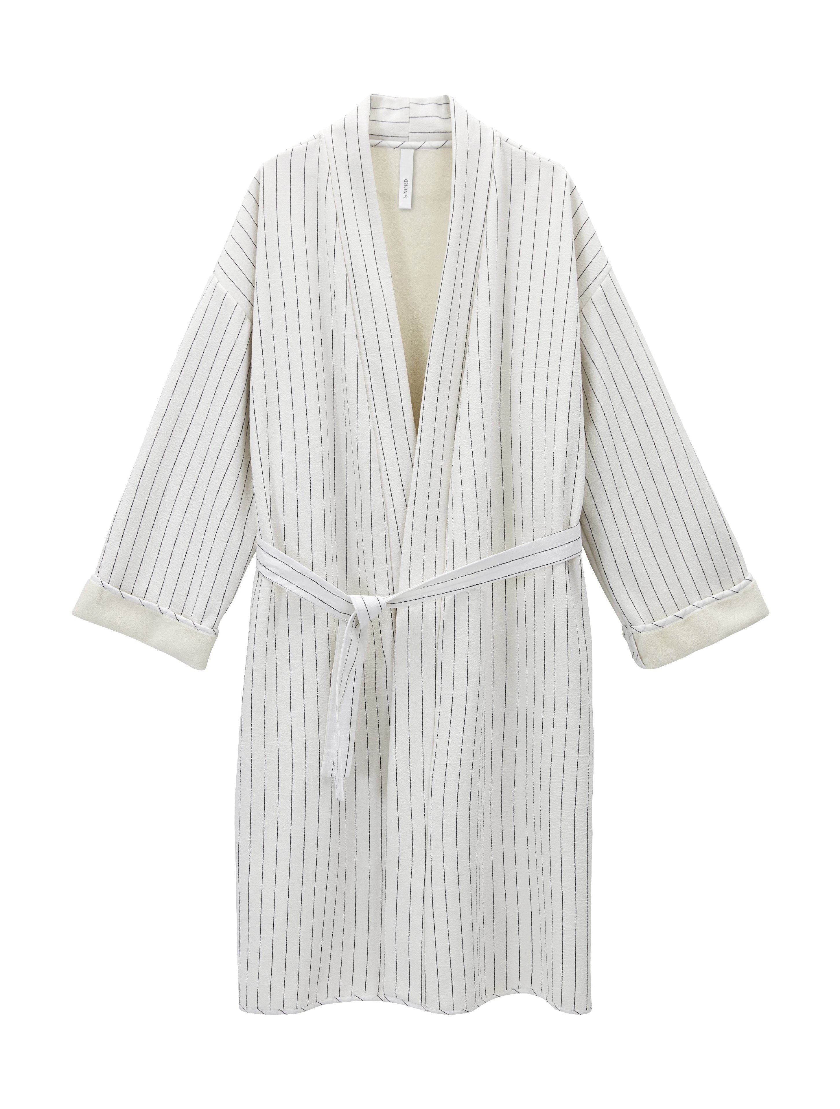 [product_category]-By Nord Alrun Cotton Dressing Gown One Size, Snow With Coal-ByNORD-5707644719392-559345050-BYN-1