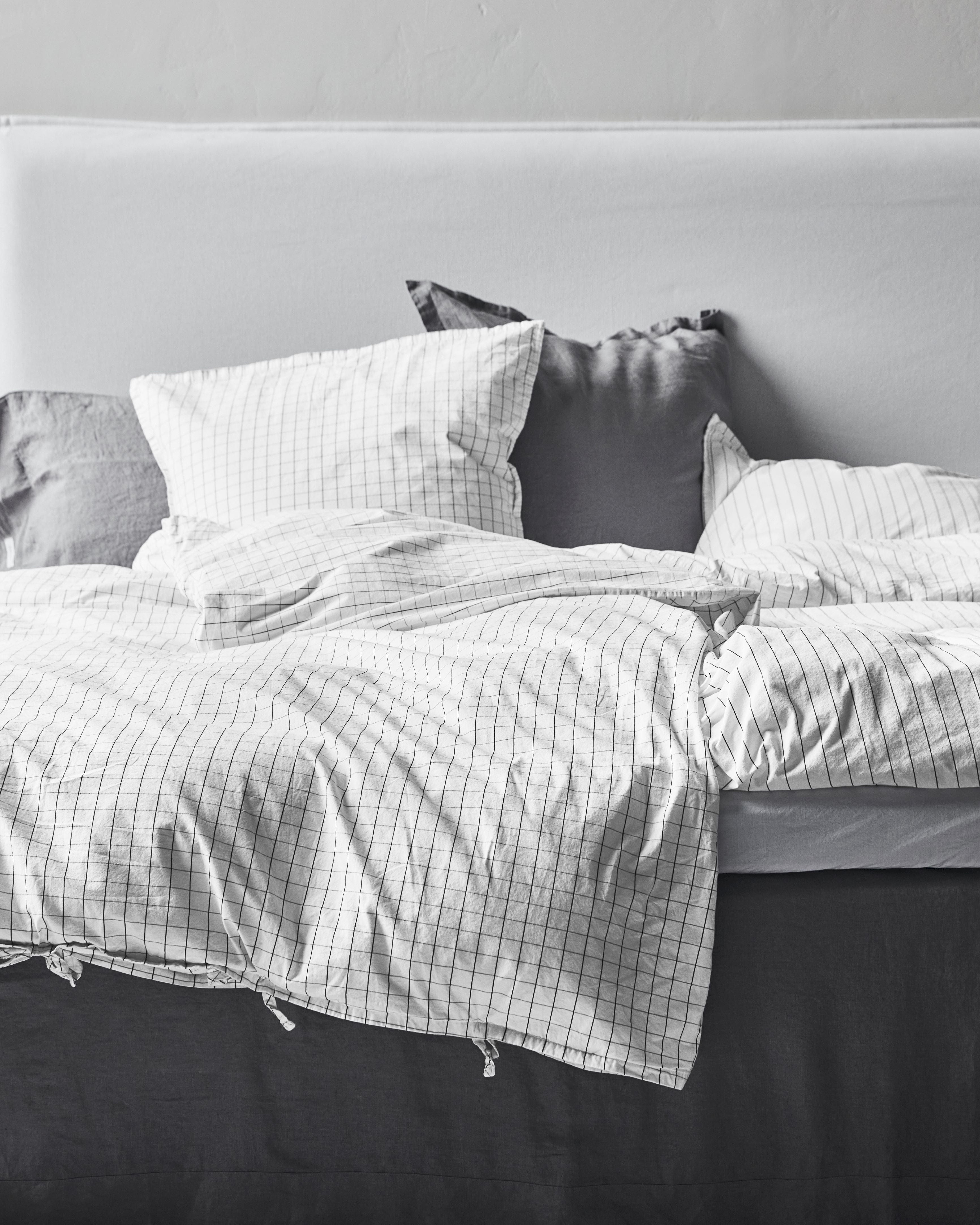 [product_category]-By Nord Erika Bed Linen Set 200x140 Cm, Snow With Coal-ByNORD-5707644769120-561140113-BYN-8