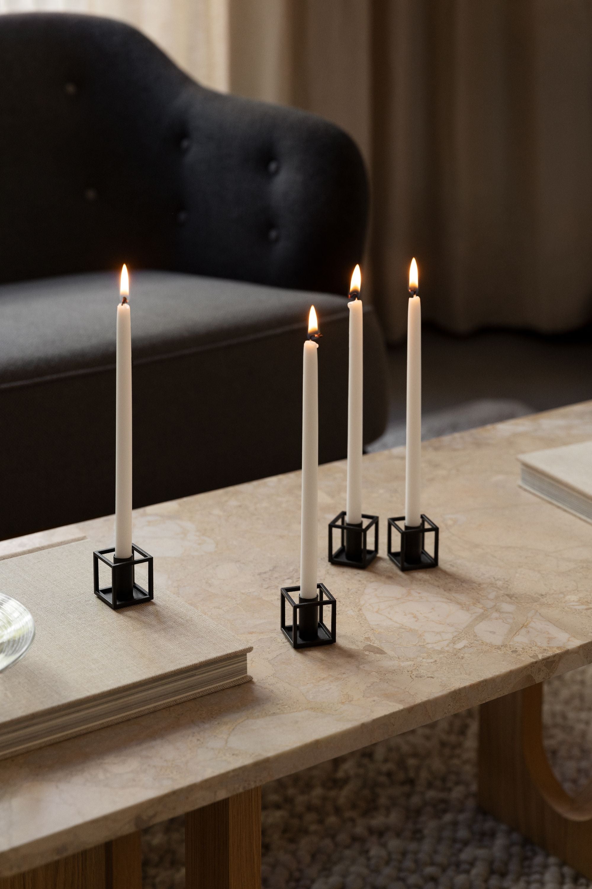 Audo Copenhagen Kubus 1 Candle Holder, brændt kobber