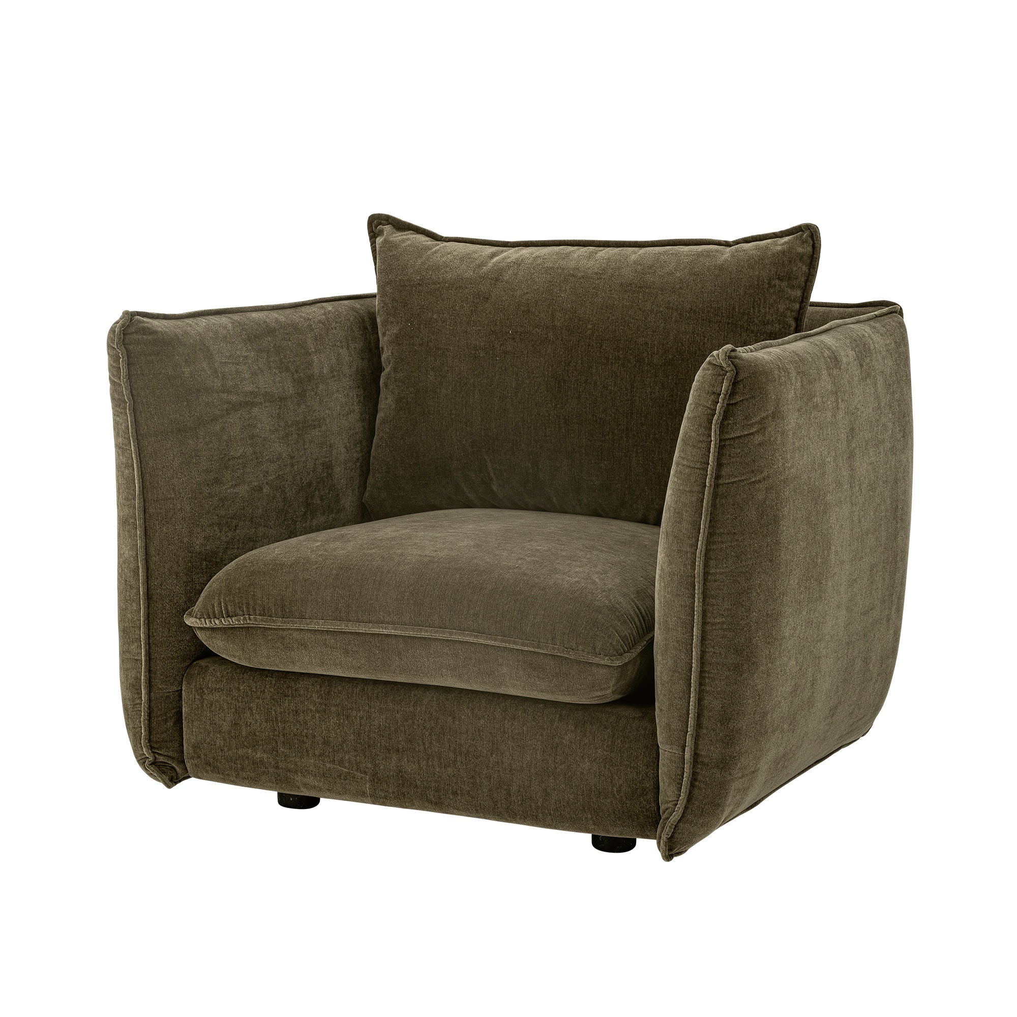 Bloomingville Austin Lounge Chair, grün, recyceltes Polyester