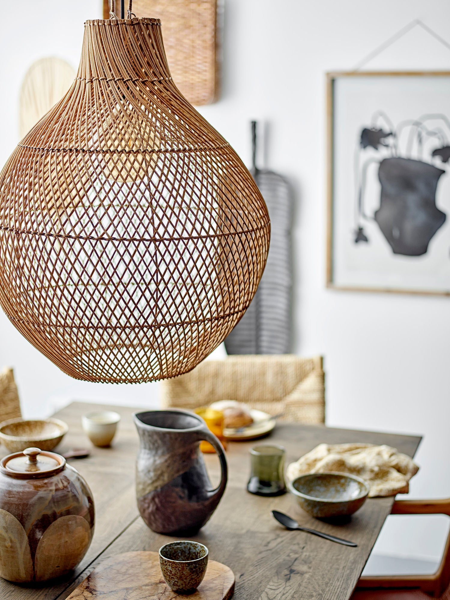 Bloomingville Canela Pendant Lamp, Nature, Rattan