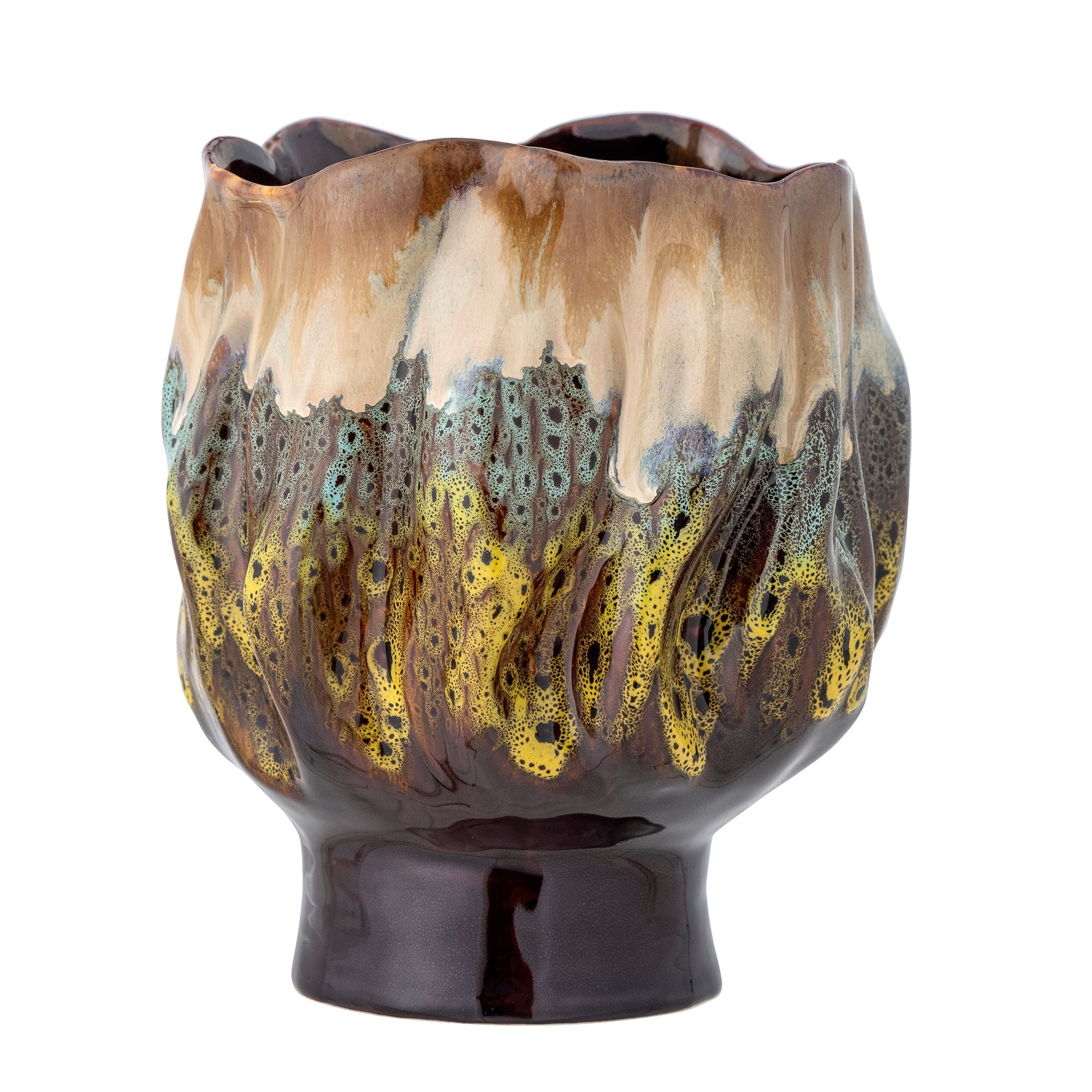 Creatieve collectie Mahnoor Flowerpot, bruin, steengoed