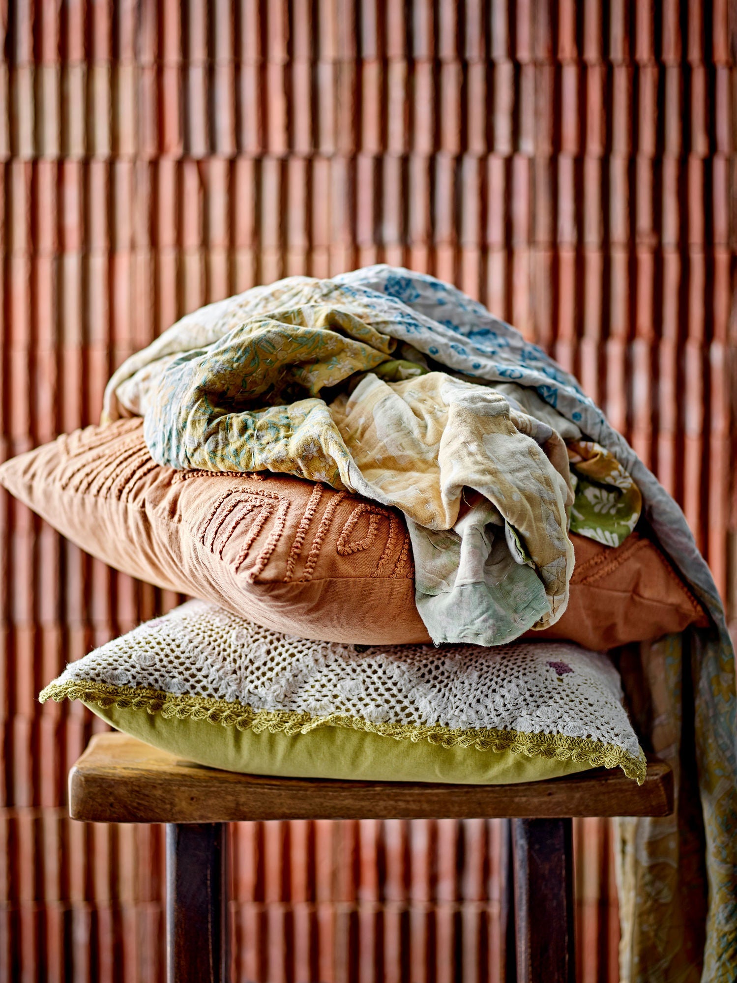 Coussin de Bloomingville Rovigo, nature, coton