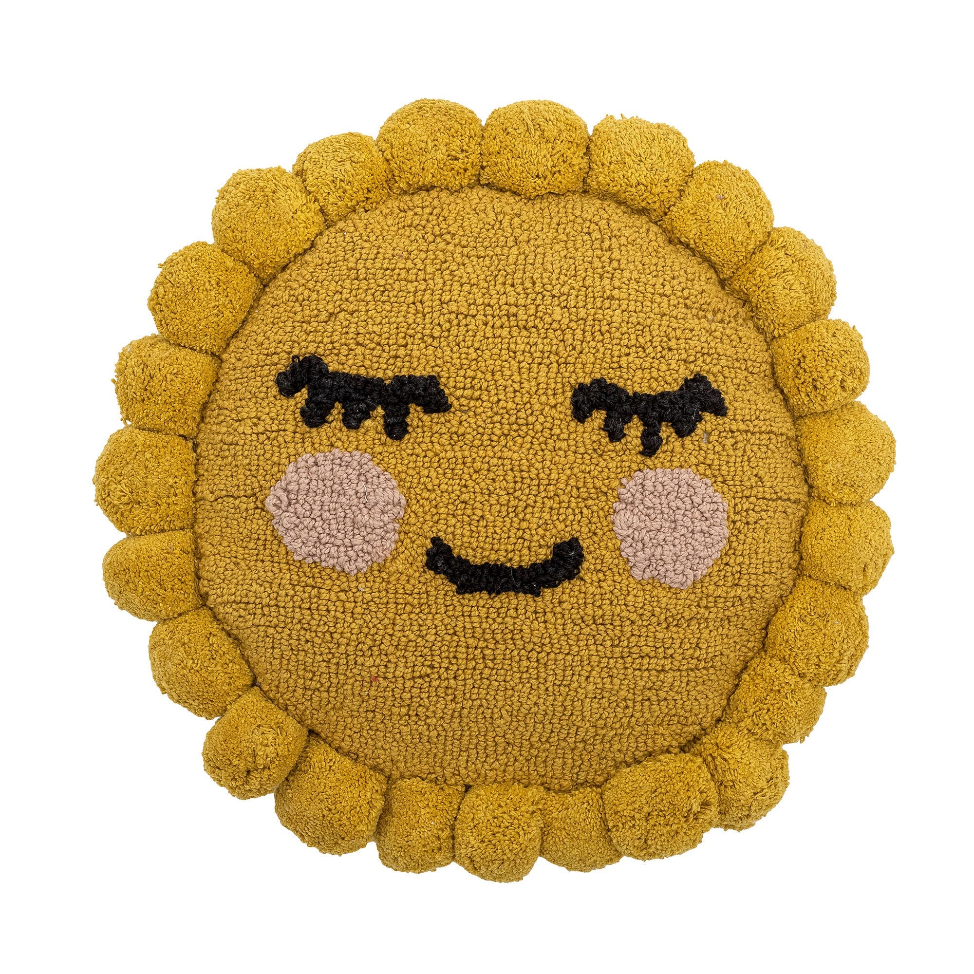 Bloomingville mini coussin Vigge, jaune, coton