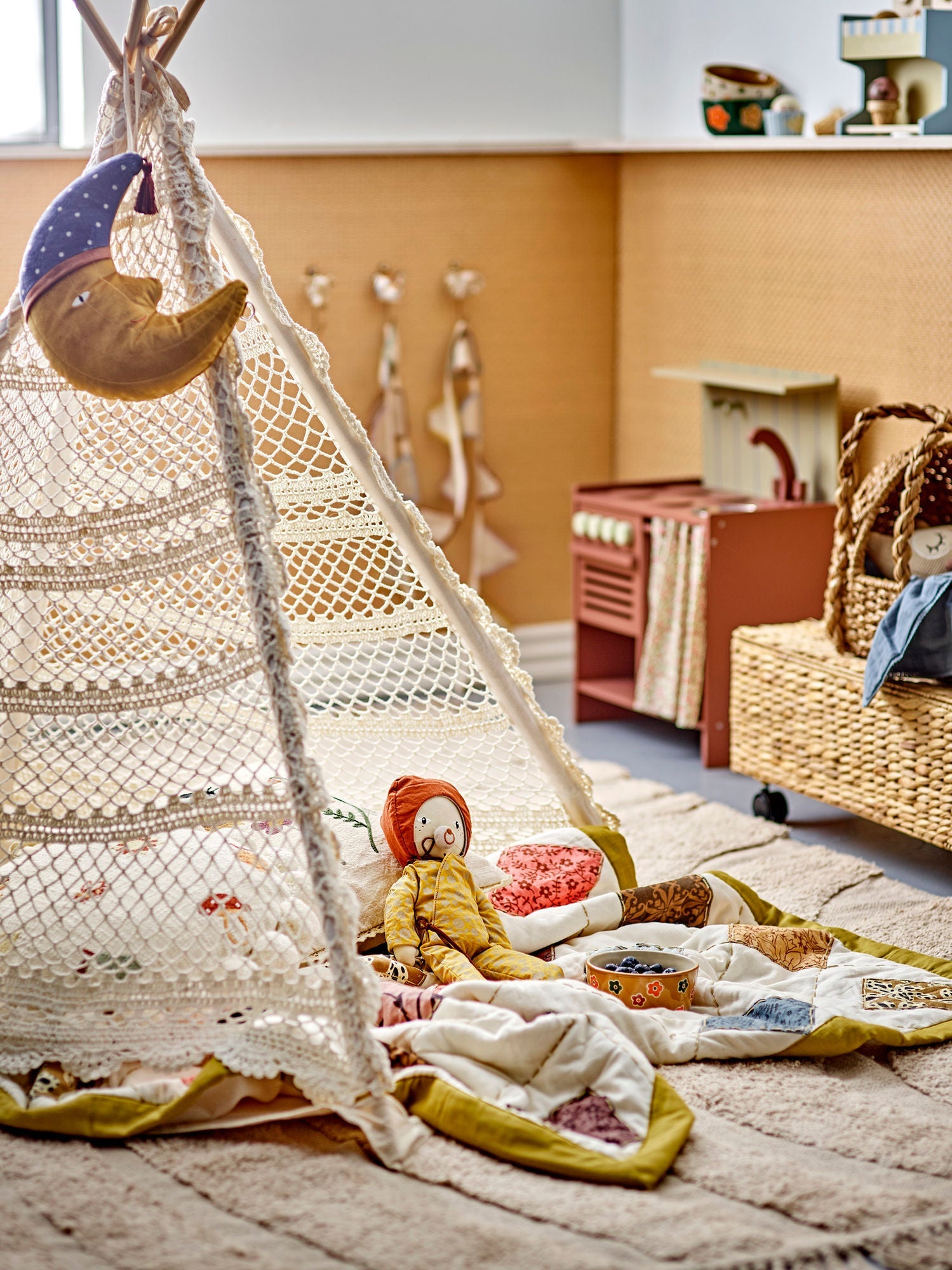 Bloomingville Mini Herle Childrenïs Tipi, Naturaleza, algodón