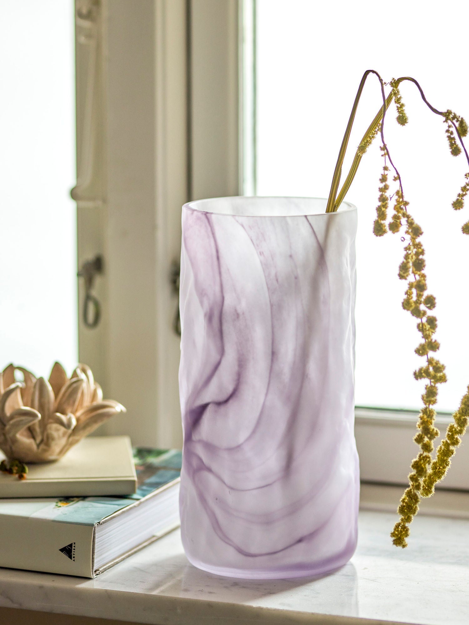 Bloomingville Moore Vase, lila, Glas