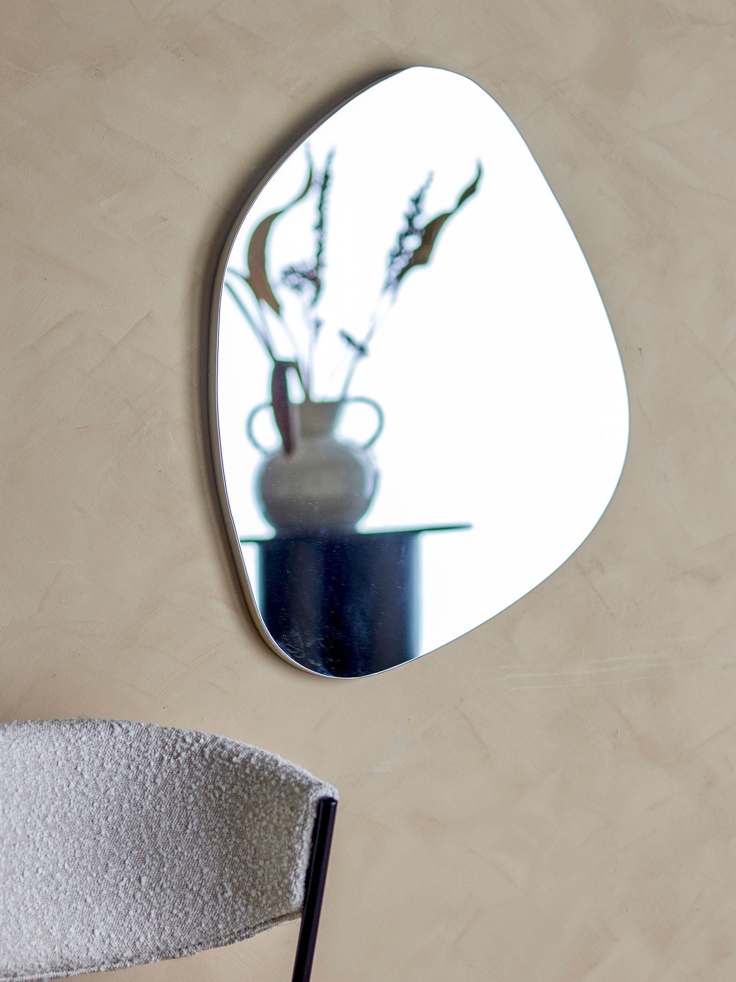 Mirror de pared de Bloomingville Aimie, plata, vidrio