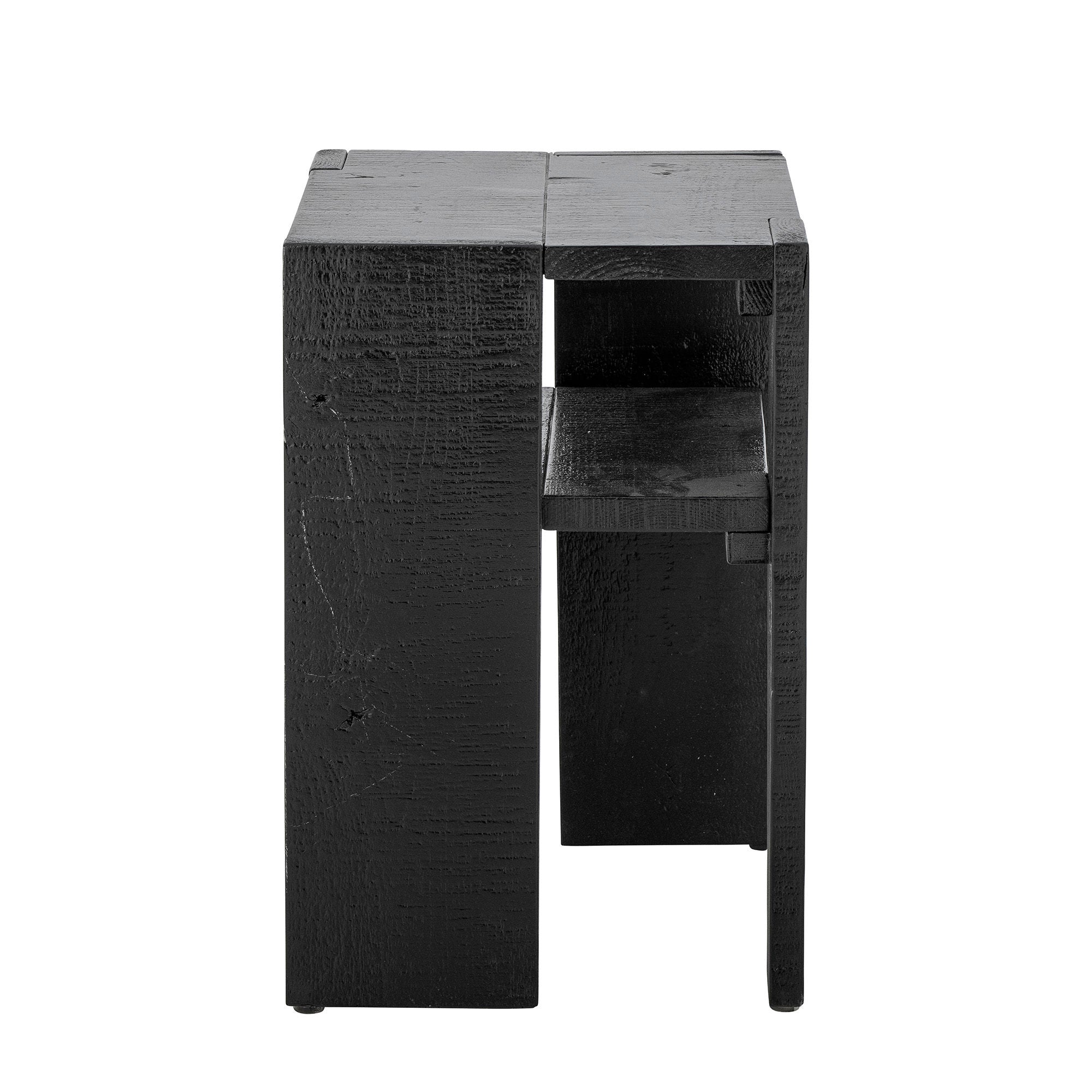 Kreative Kollektion Emillio Side Table, Schwarz, Kiefer