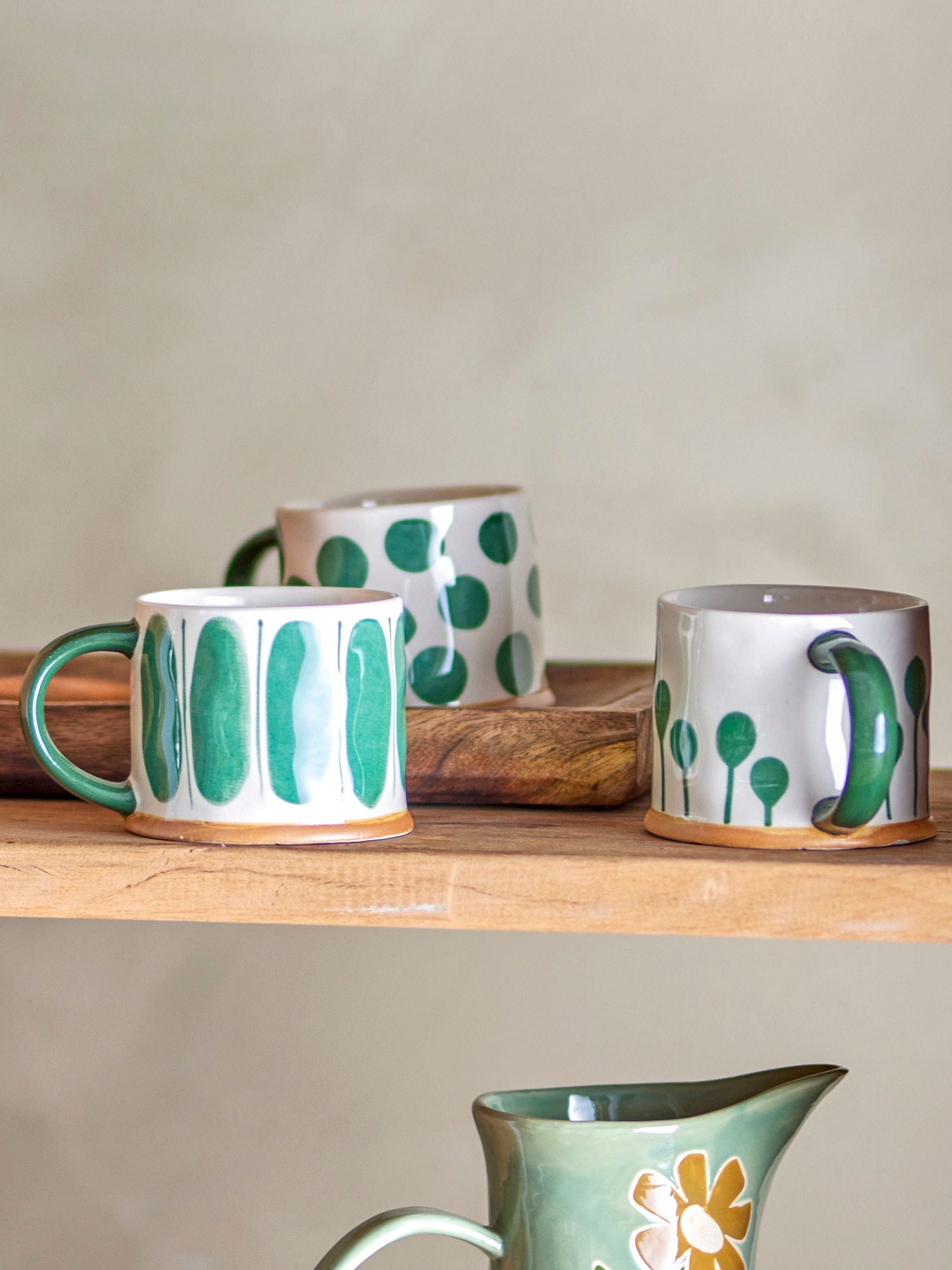 Creatieve collectie Linora mok, groen, steengoed