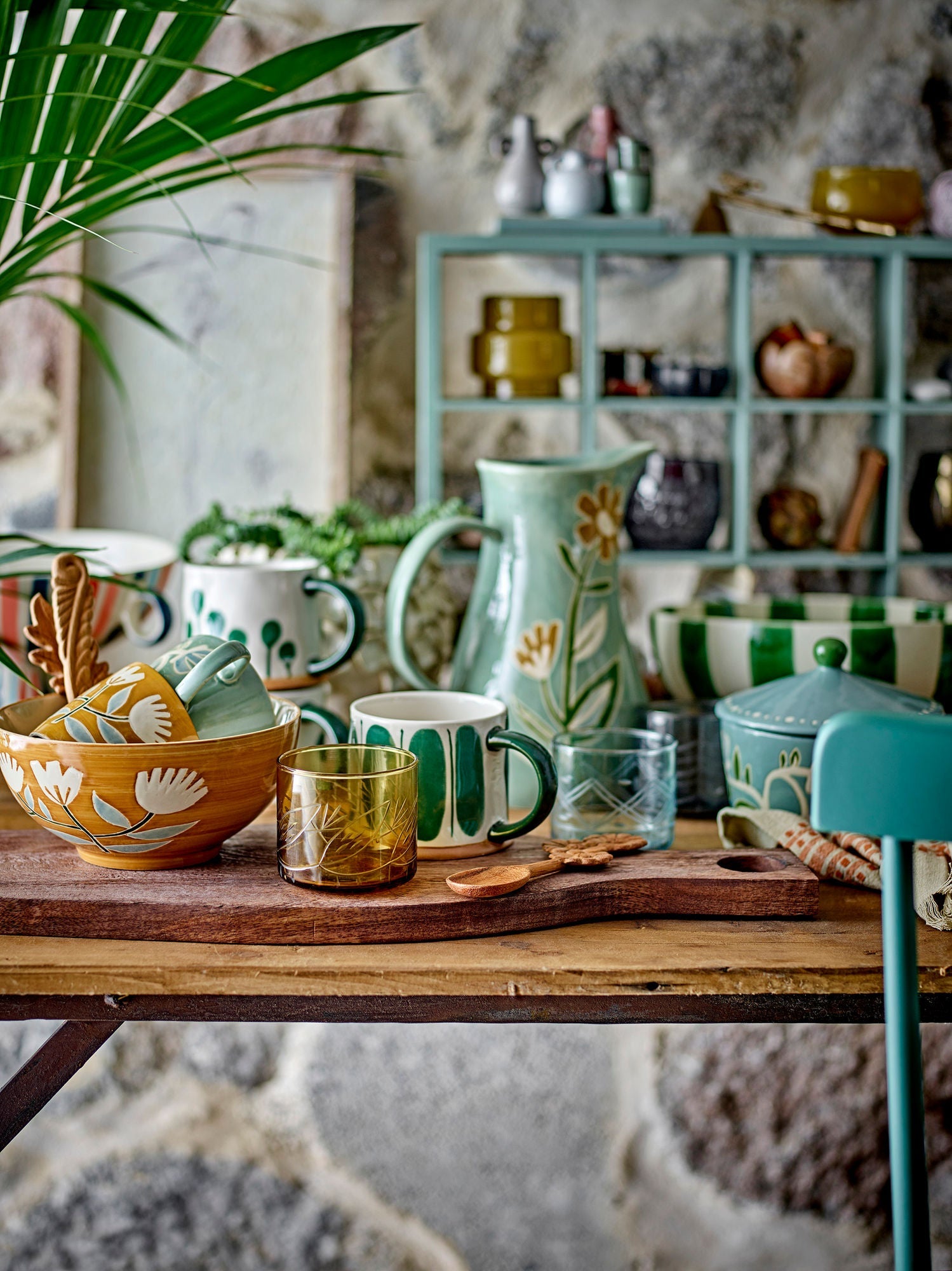 Création Collection Linora Mug, vert, grès