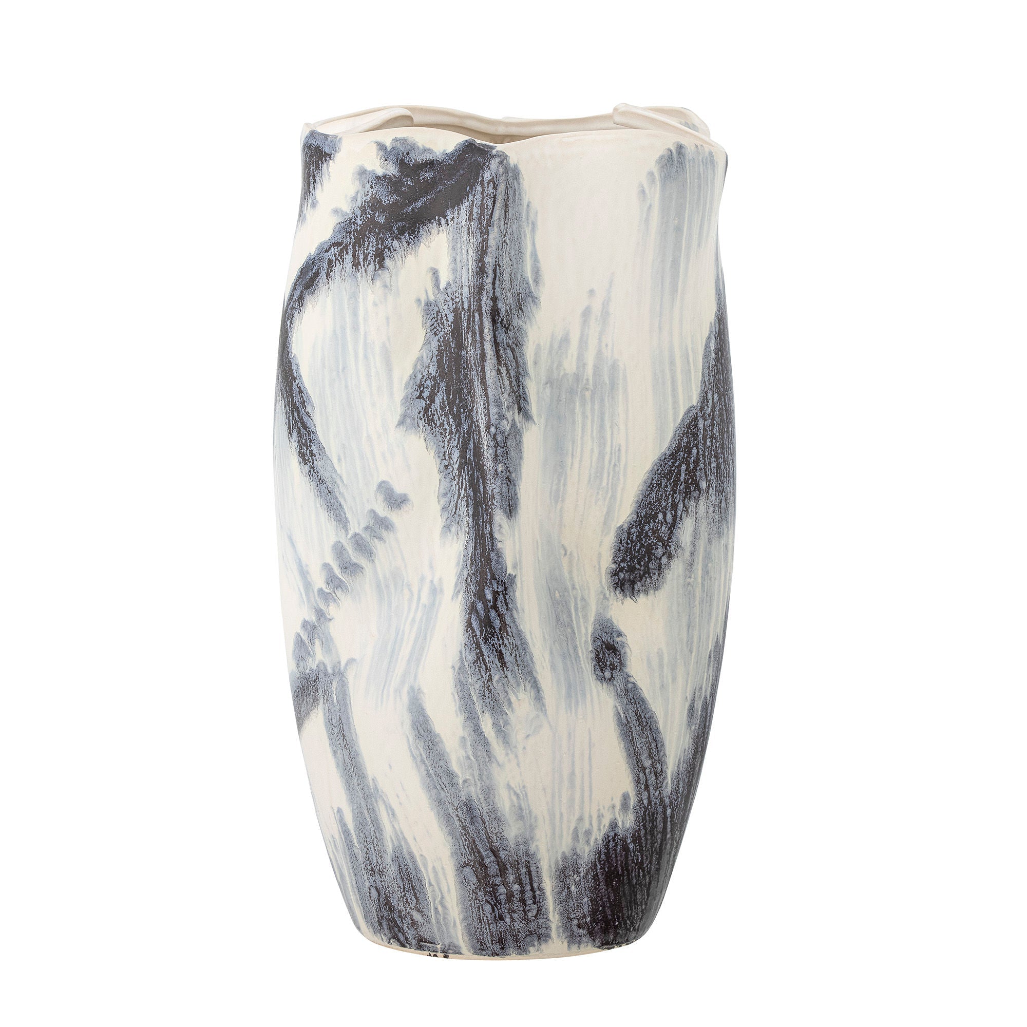 Bloomingville Elira Vase, Schwarz, Steinzeug