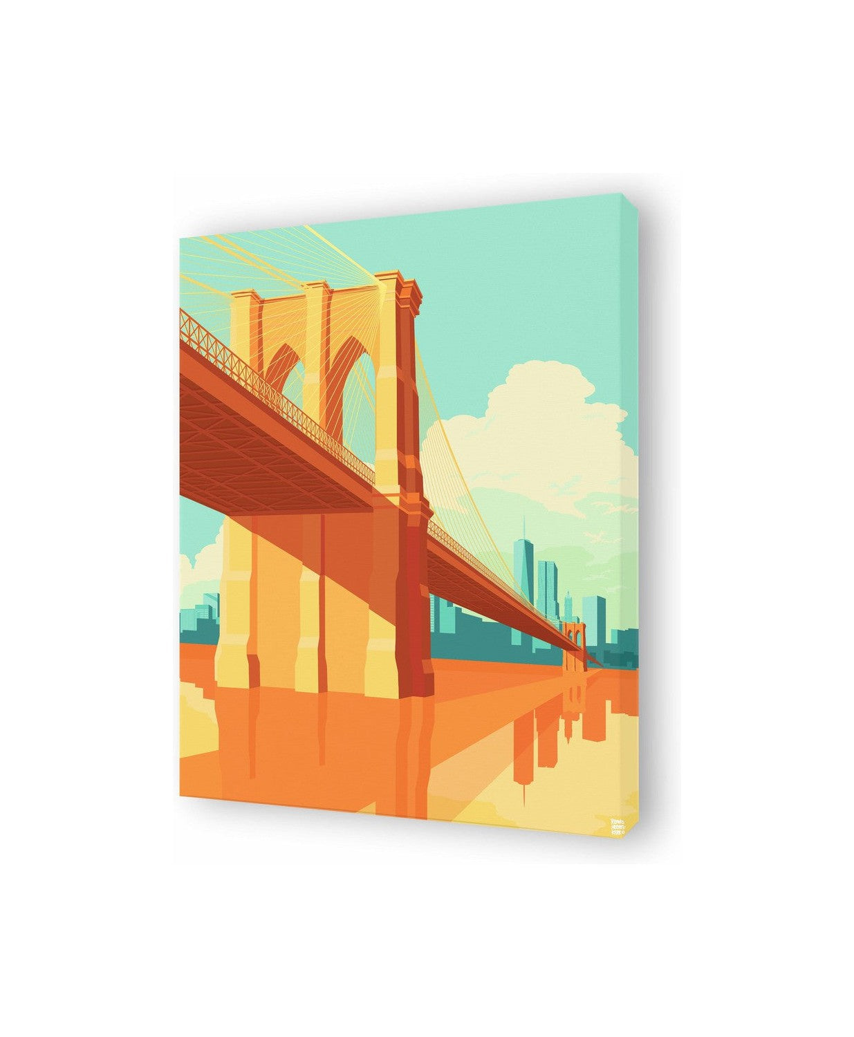 Canvas Broklyn Bridge by REMKO HEEMSKERK