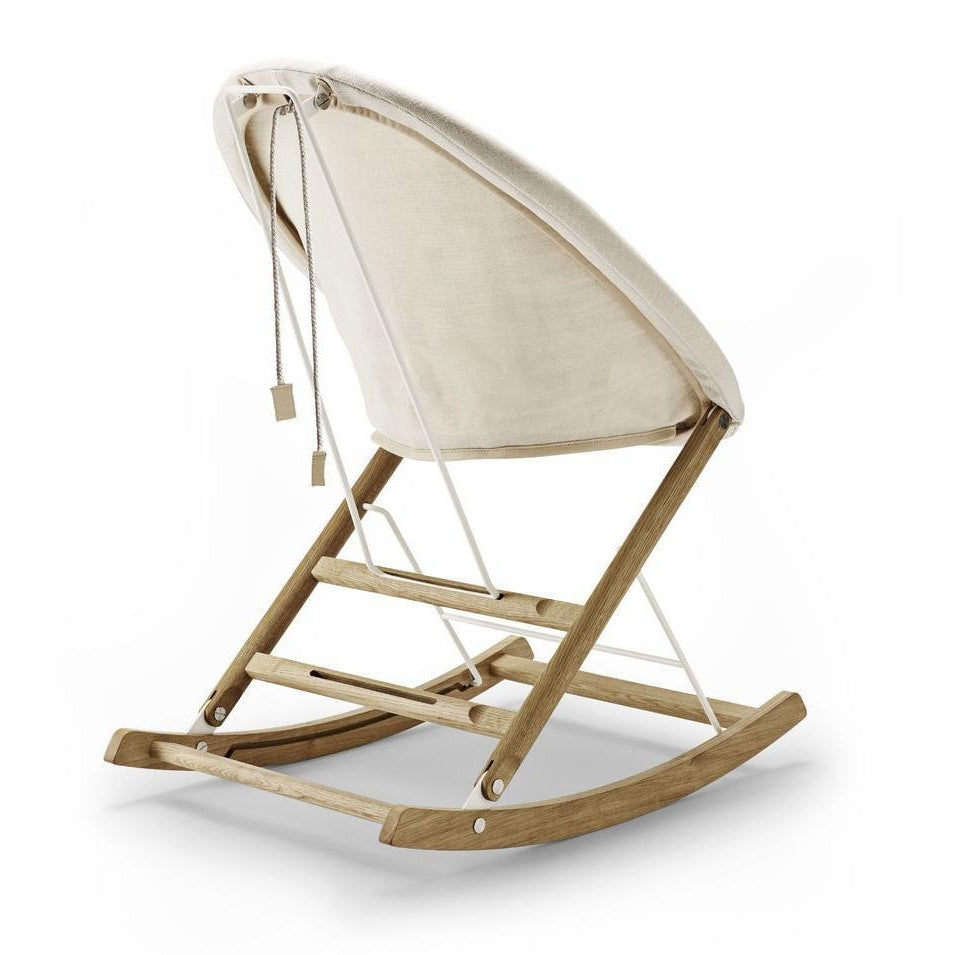 [product_category]-Carl Hansen Ab001 Rocking Nest Chair, Oiled Oak/Natural-Carl Hansen-CHAB001-sif90-naturalcanvas-oiledoak-CAR-2