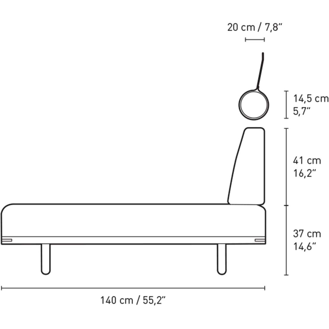 Carl Hansen BM0865 Daybett, Eiche geölt/Leinwand 244