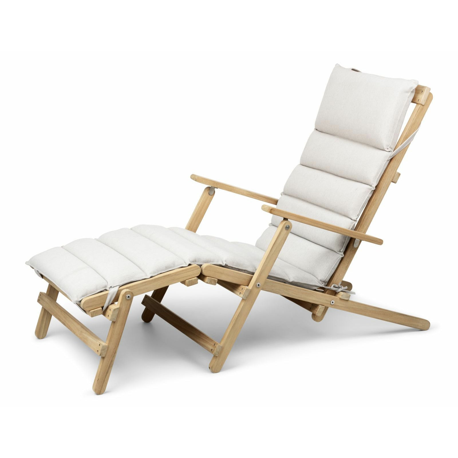 Carl Hansen BM5565 Cadeira de deck estendida, teca não tratada