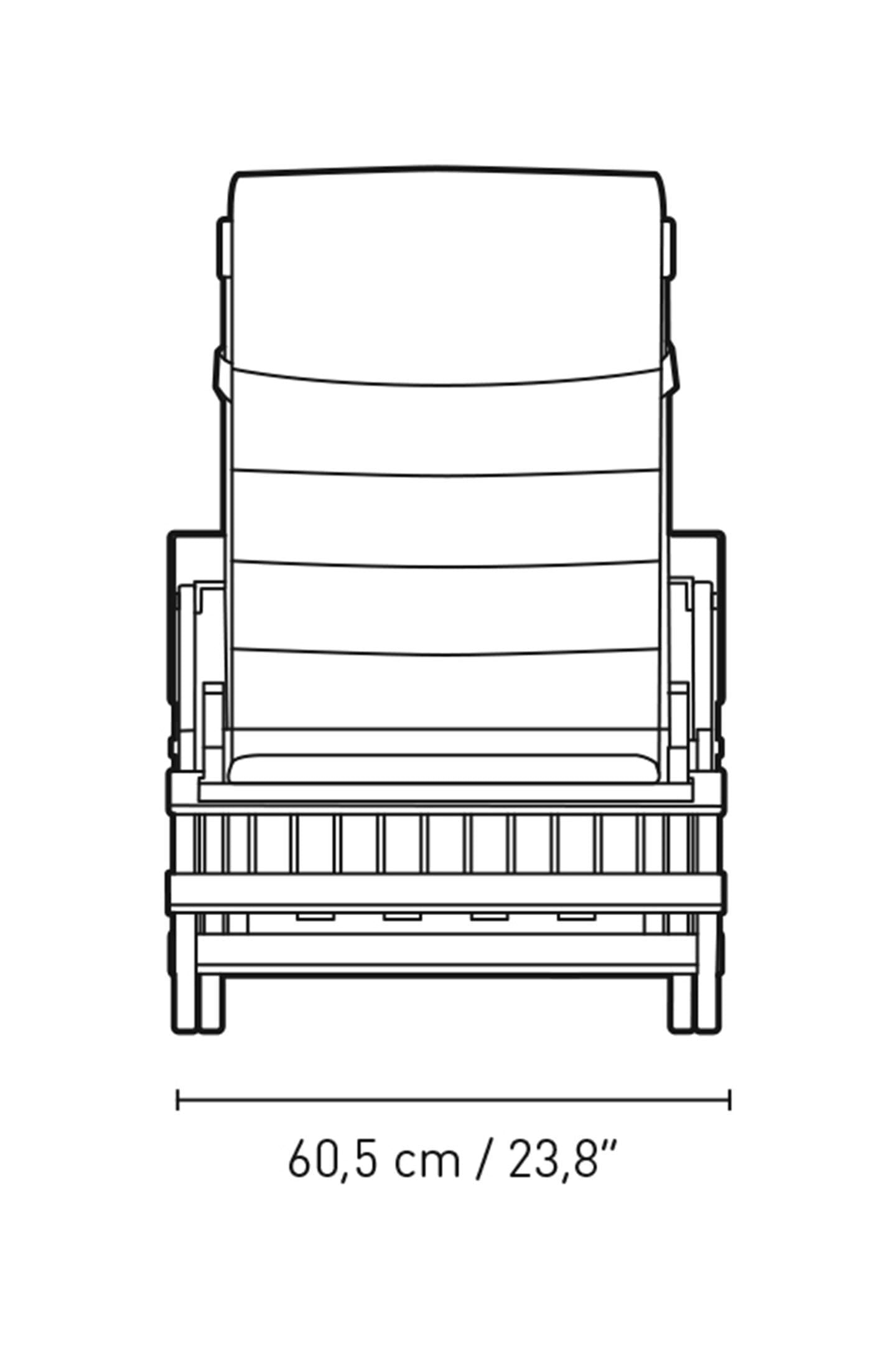 Carl Hansen BM5565 Chaise de pont prolongée, teck non traité