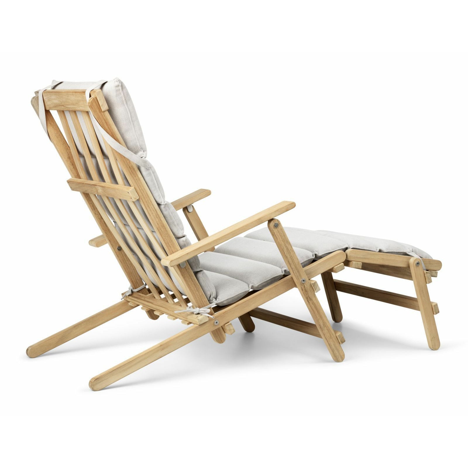 Carl Hansen BM5565 Chaise de pont prolongée, teck non traité